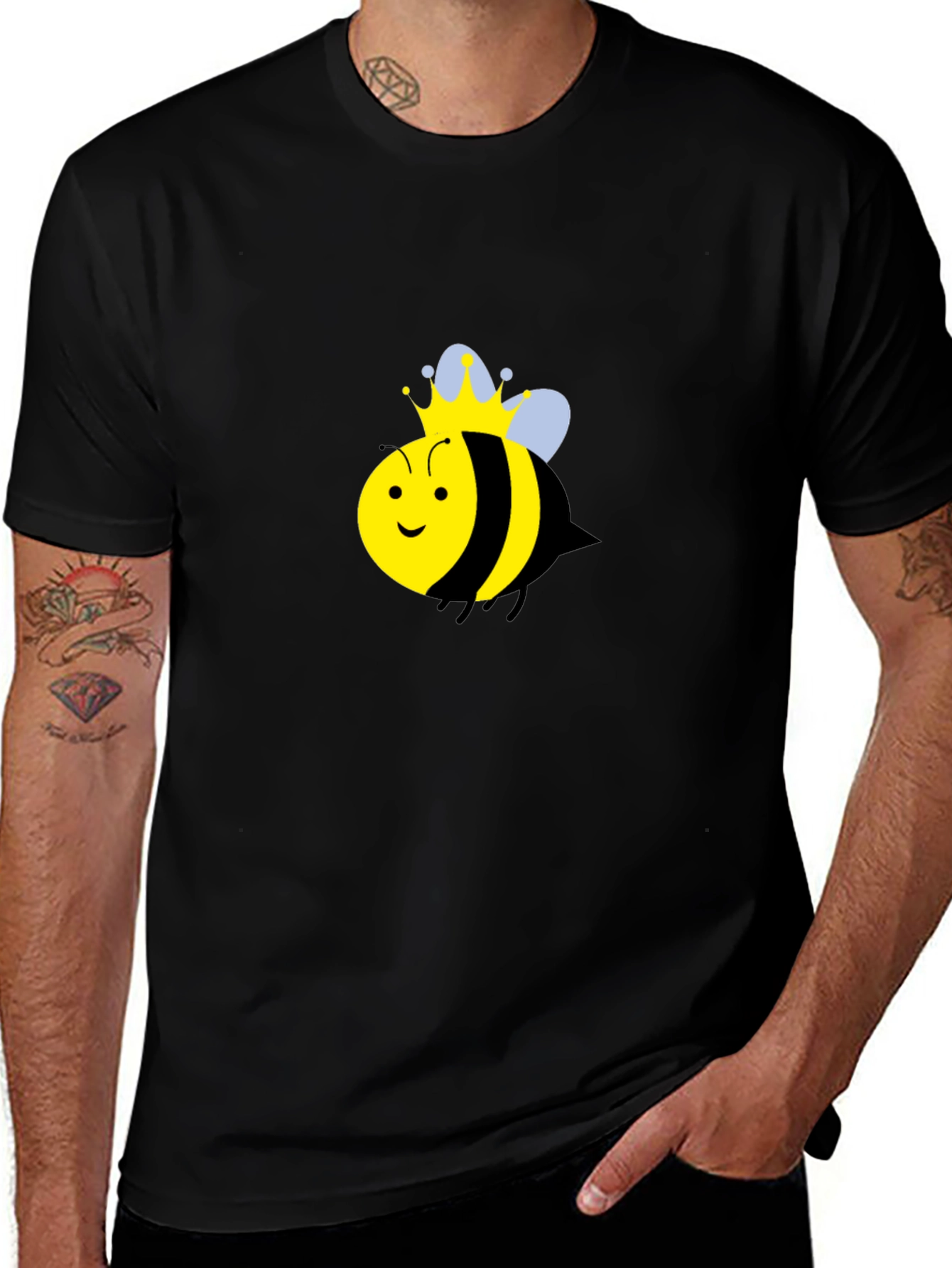 Queen Bee Graphic T-Shirt - Black Cotton Tee