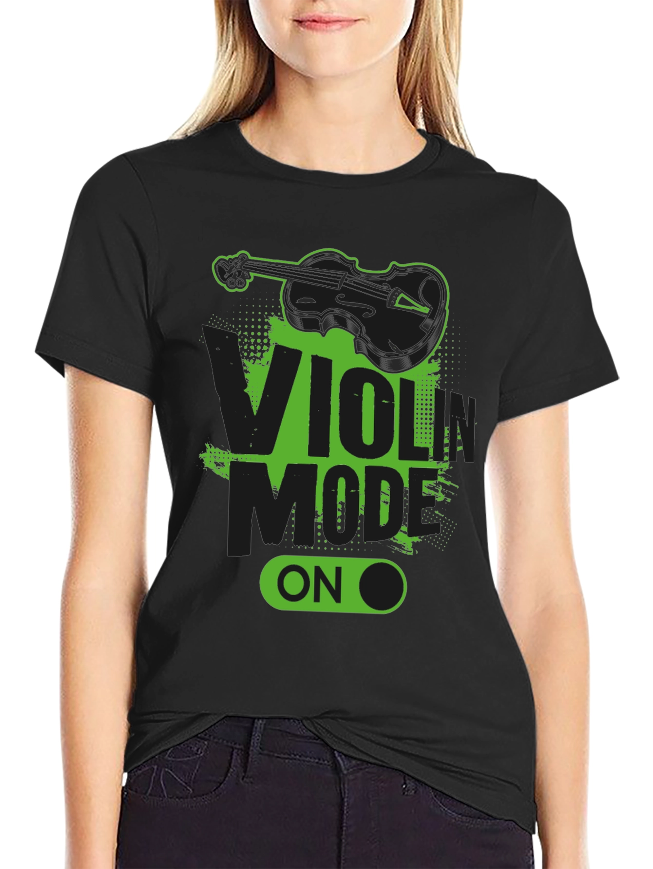 Violin Mode On Graphic T-Shirt