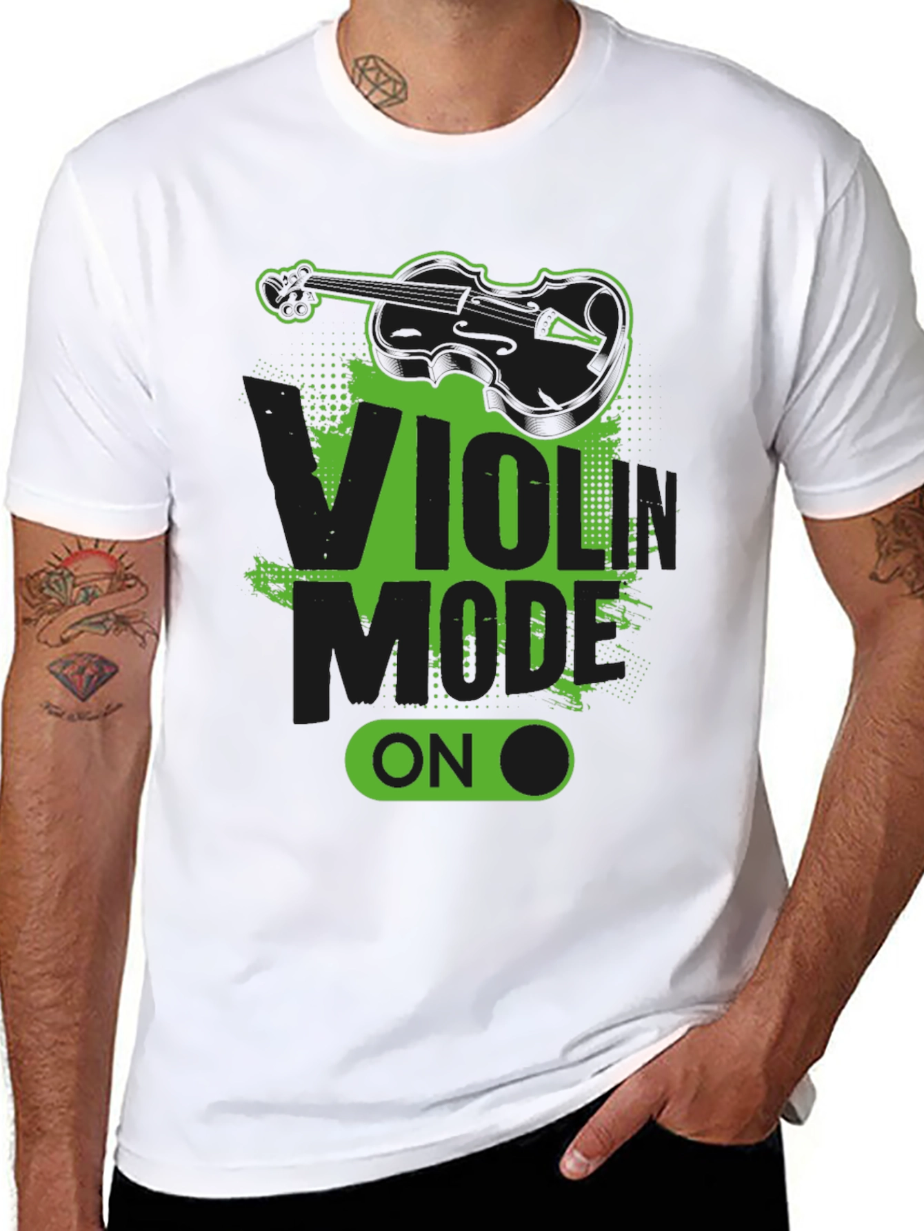 Violin Mode On Graphic T-Shirt