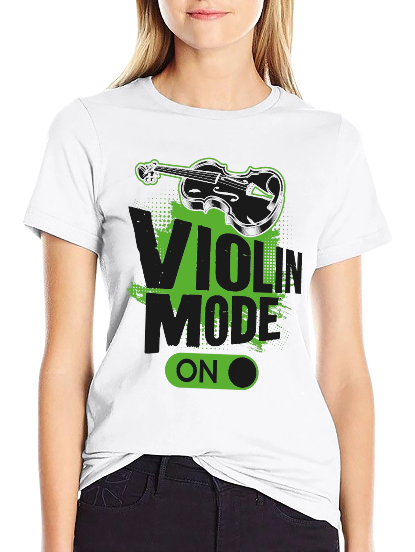Violin Mode On Graphic T-Shirt