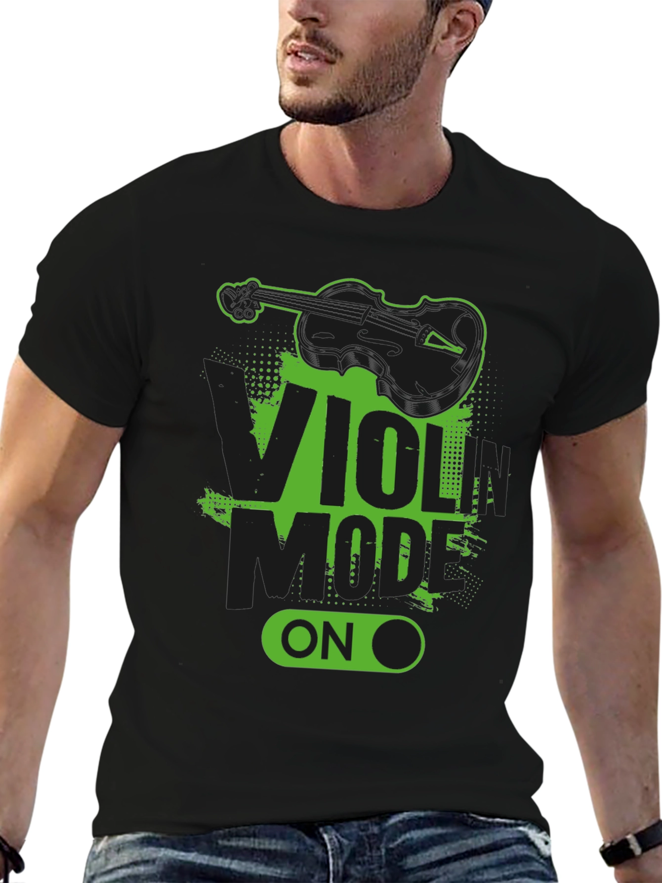 Violin Mode On Graphic T-Shirt
