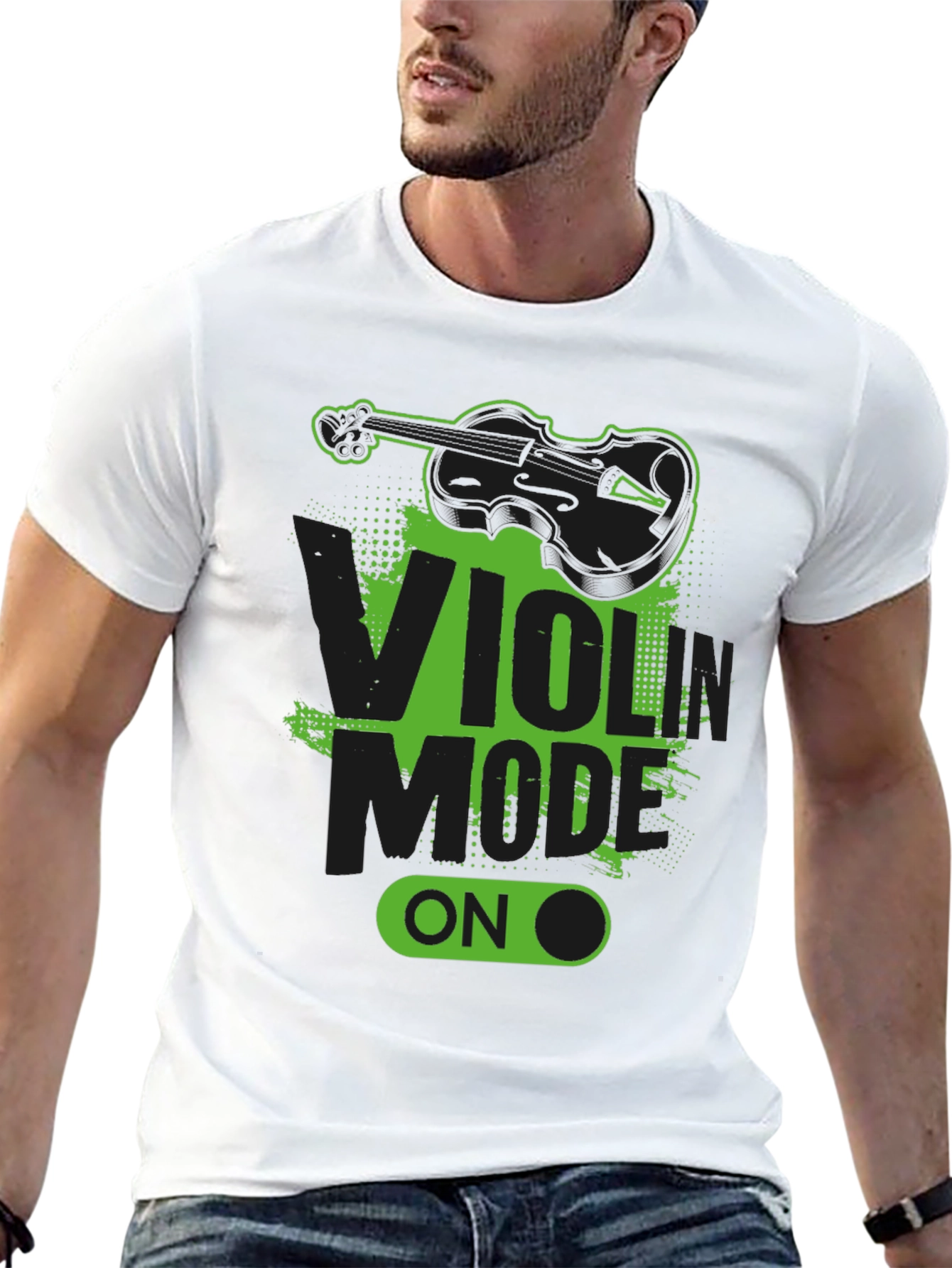 Violin Mode On Graphic T-Shirt