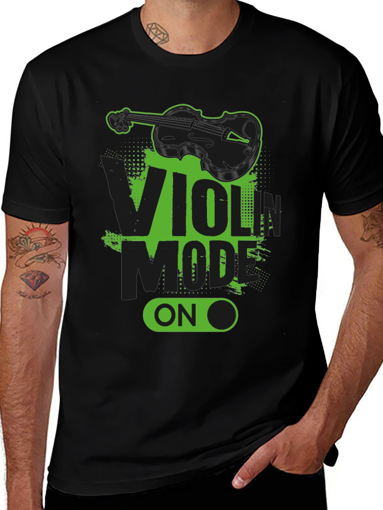 Violin Mode On Graphic T-Shirt