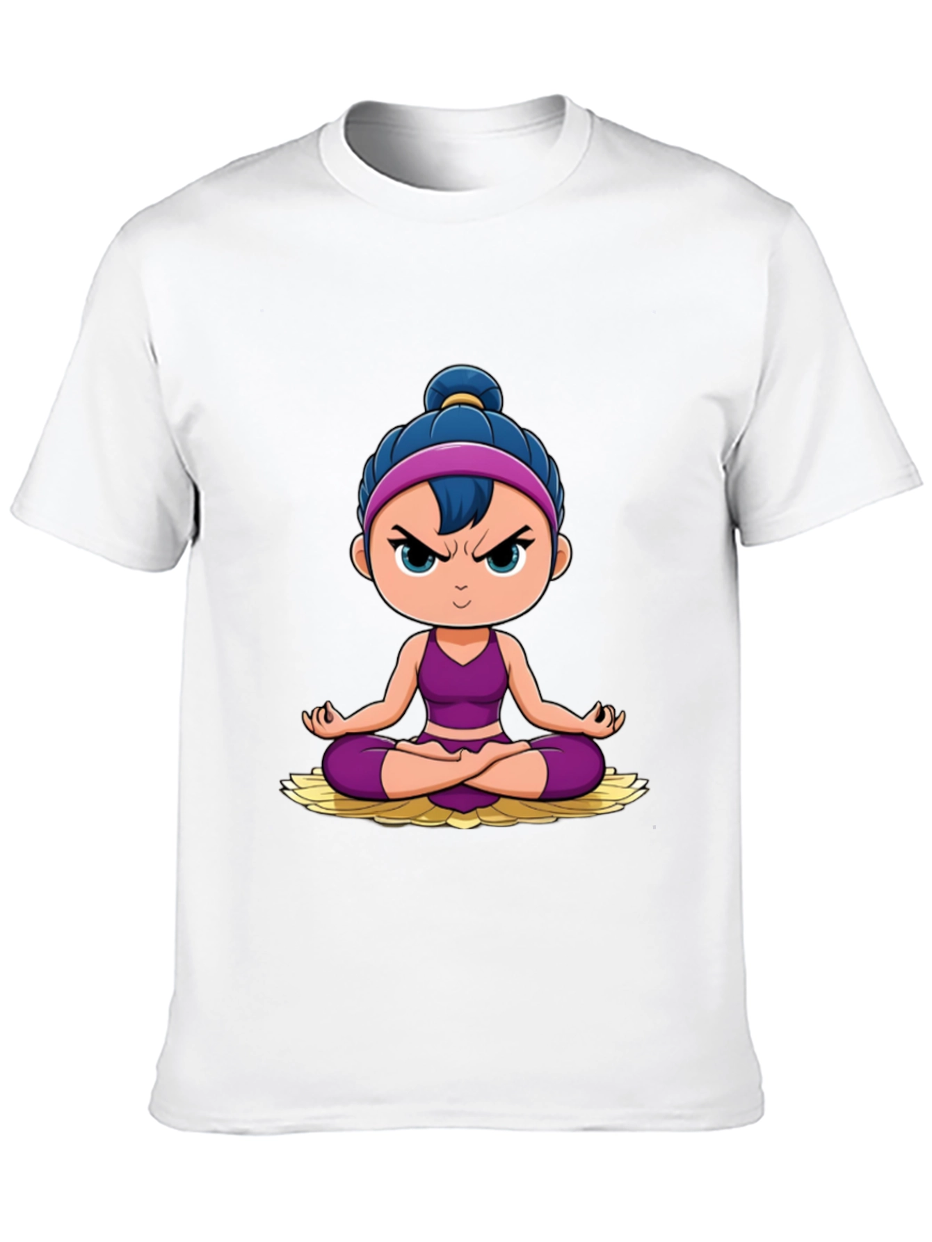 Yoga Cartoon Graphic T-Shirt