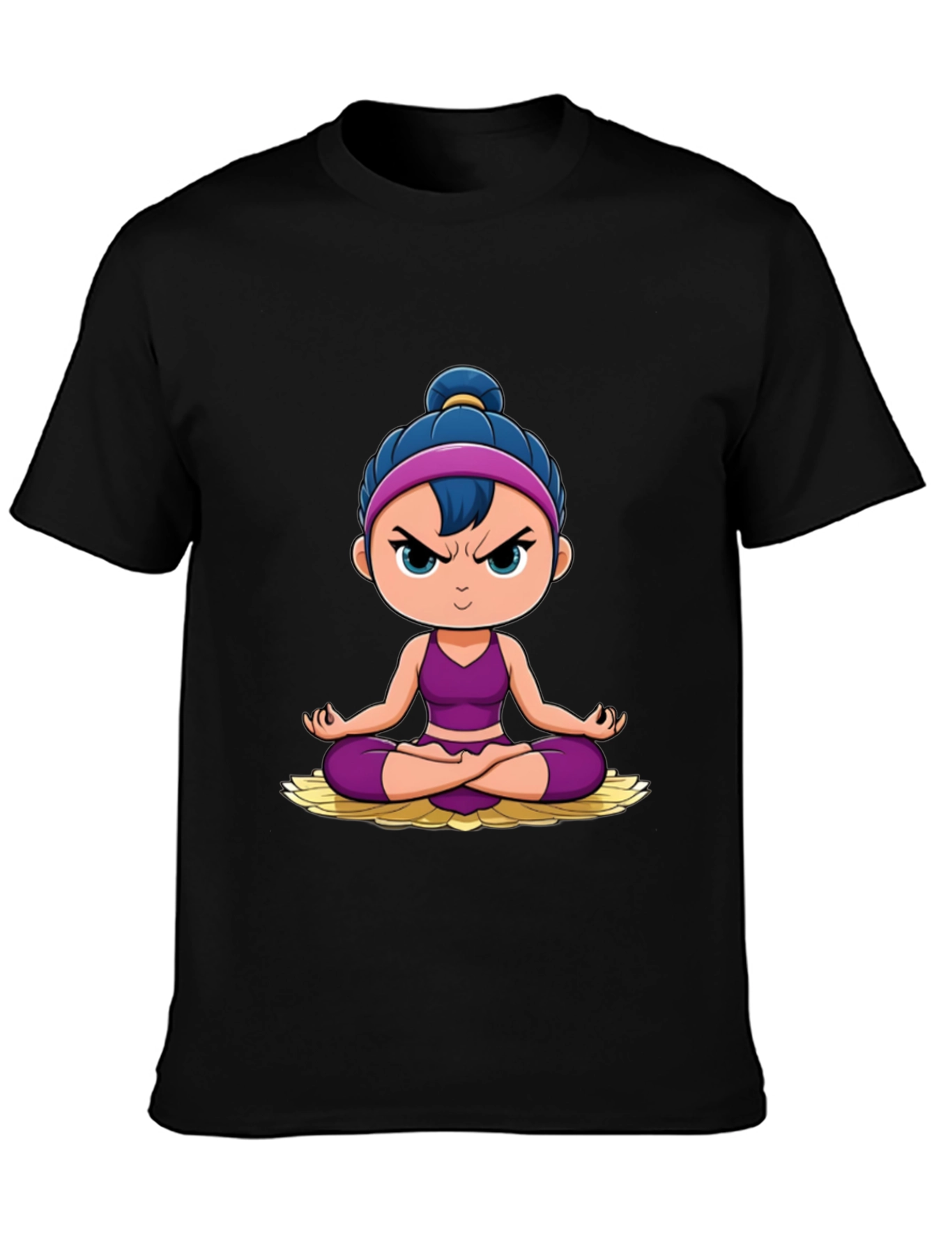 Yoga Cartoon Graphic T-Shirt