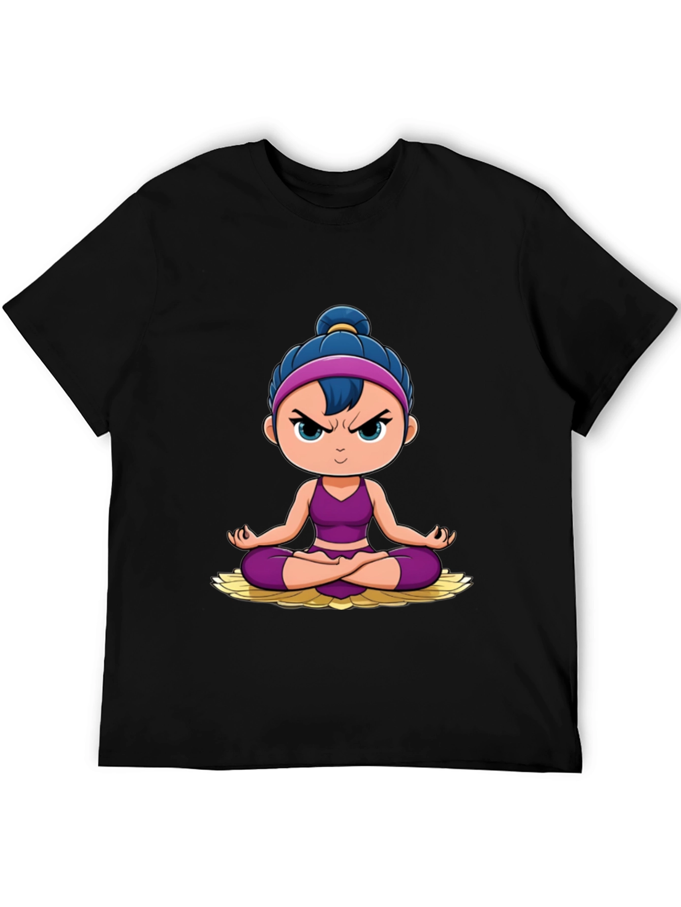 Yoga Cartoon Graphic T-Shirt