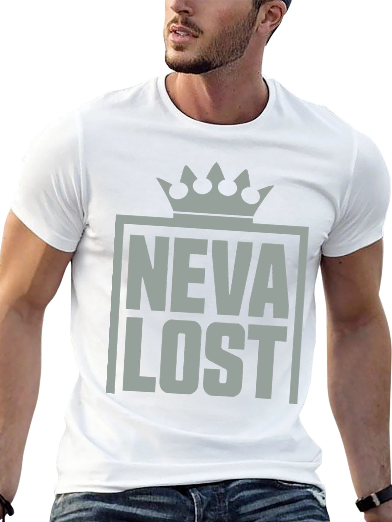 Neva Lost Graphic T-Shirt Crown Design