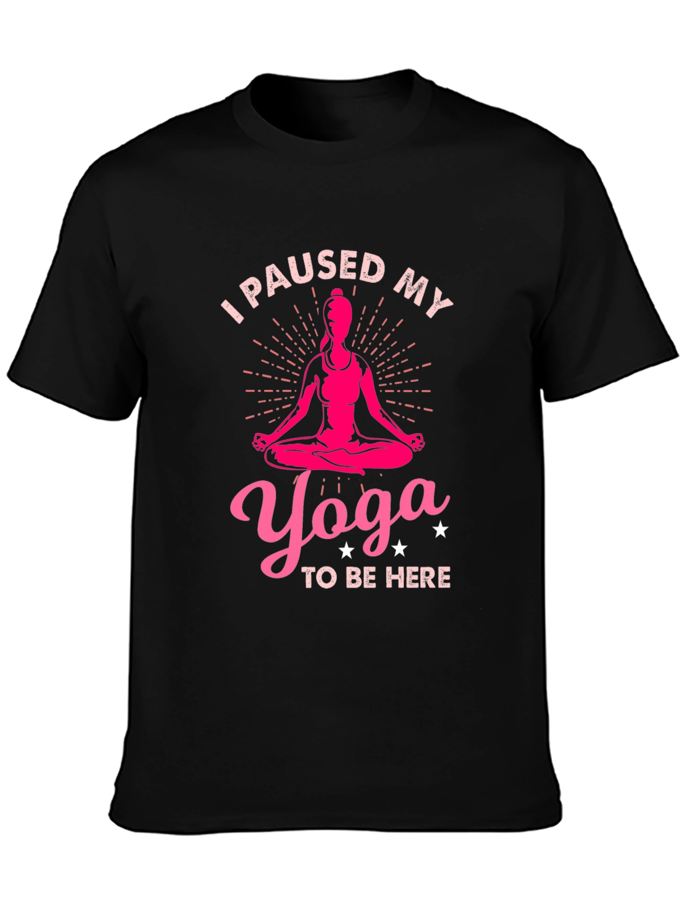 Yoga Lover Tee: I Paused My Yoga Black T-Shirt