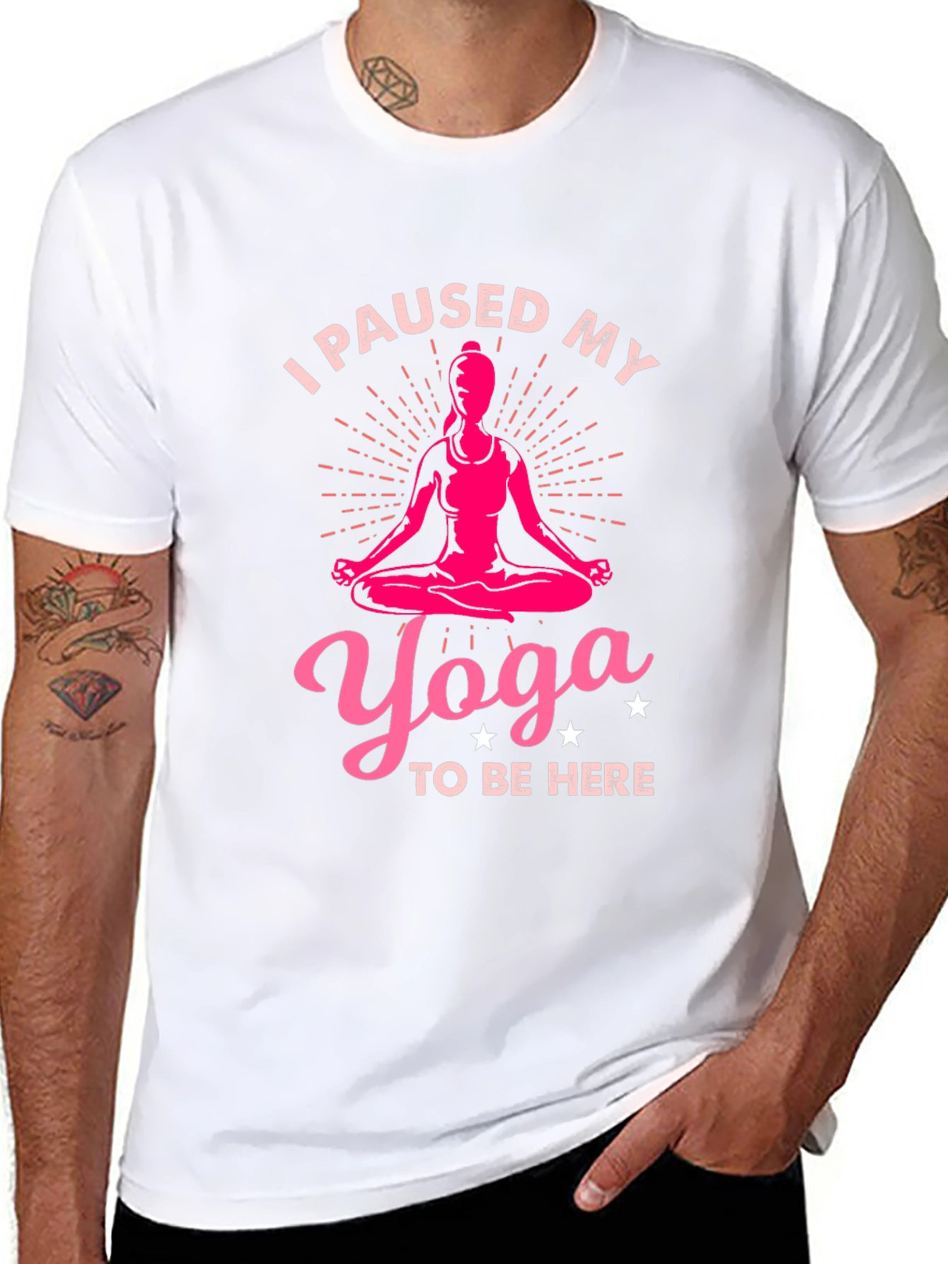 Yoga Lover Tee: I Paused My Yoga Black T-Shirt