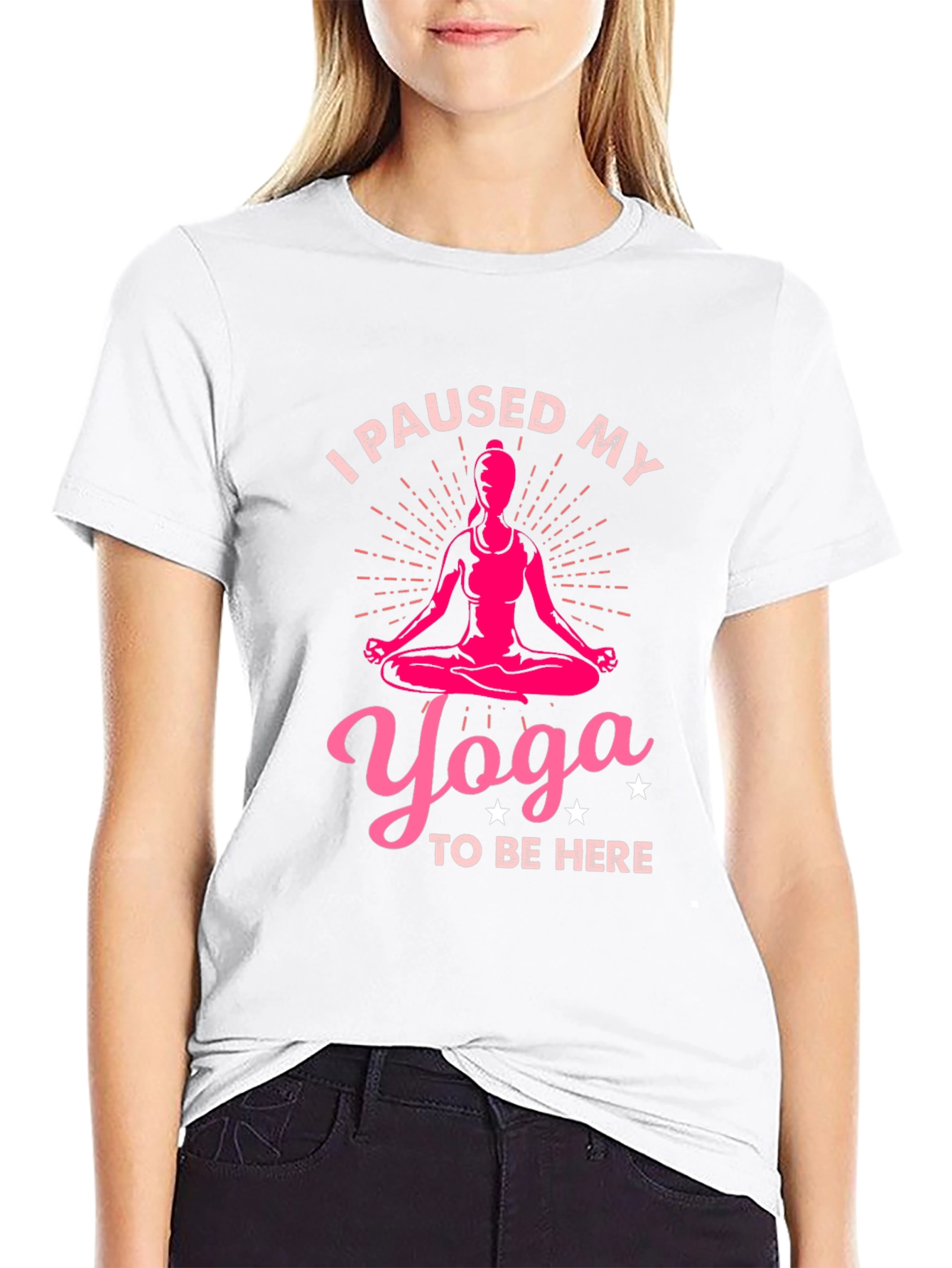 Yoga Lover Tee: I Paused My Yoga Black T-Shirt