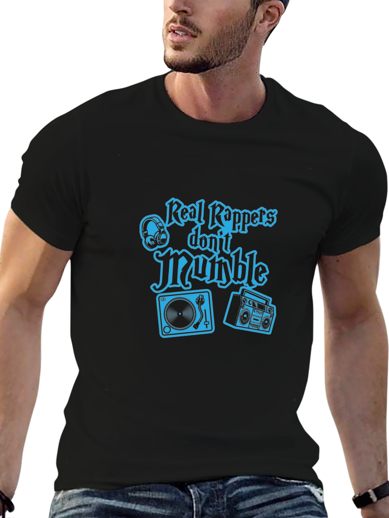 Real Rappers Dont Mumble Graphic T-Shirt