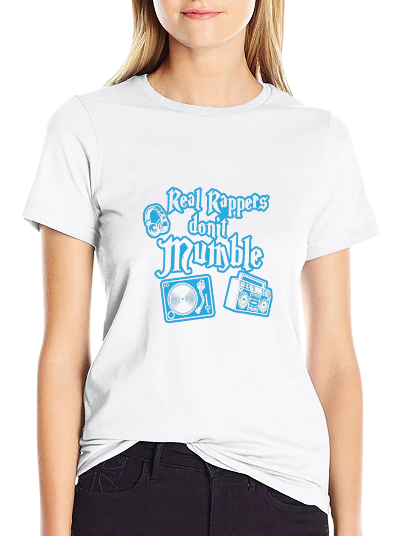 Real Rappers Dont Mumble Graphic T-Shirt