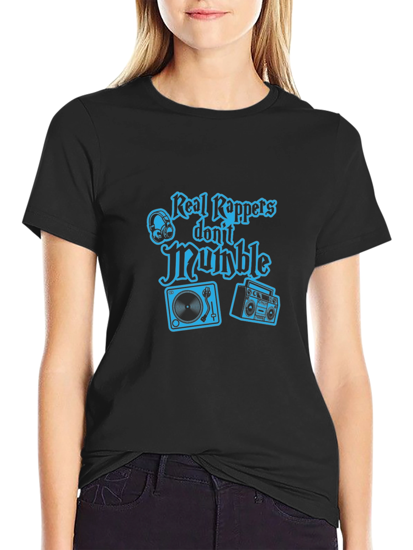 Real Rappers Dont Mumble Graphic T-Shirt