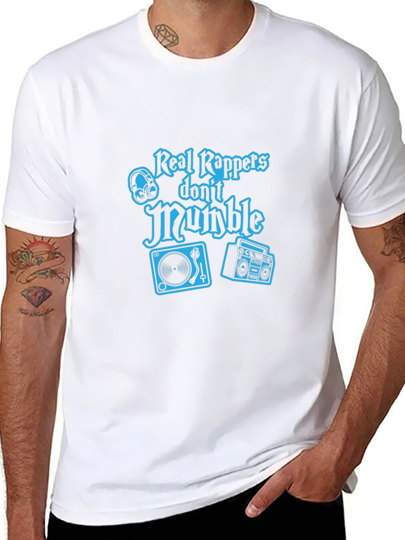 Real Rappers Dont Mumble Graphic T-Shirt