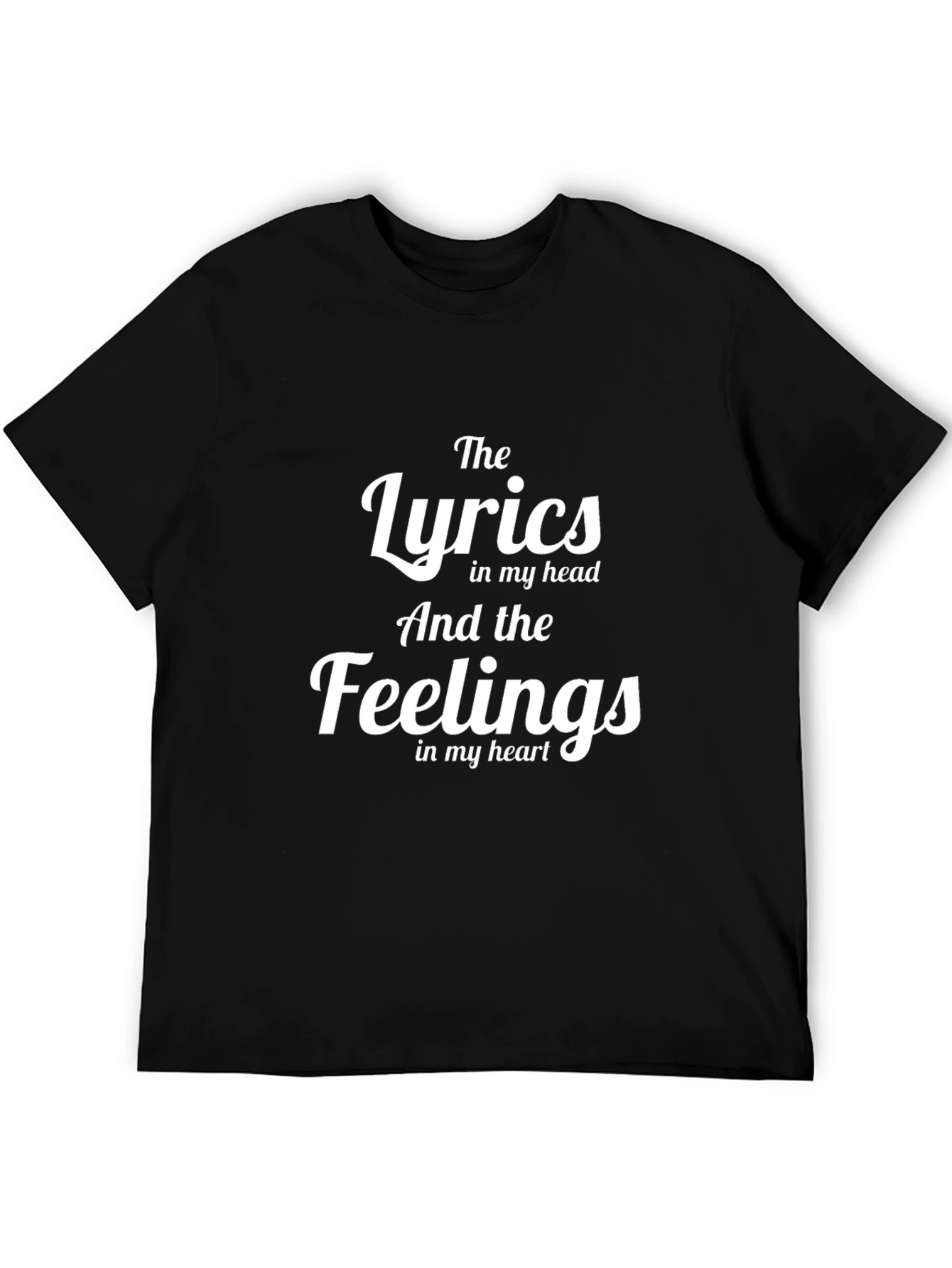 Lyrics and Feelings Graphic Tee - Trendy Crew Neck