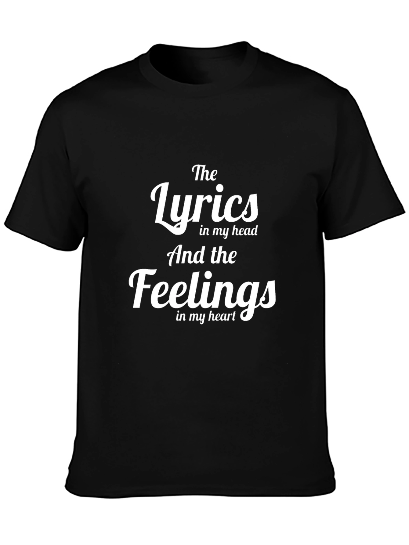 Lyrics and Feelings Graphic Tee - Trendy Crew Neck