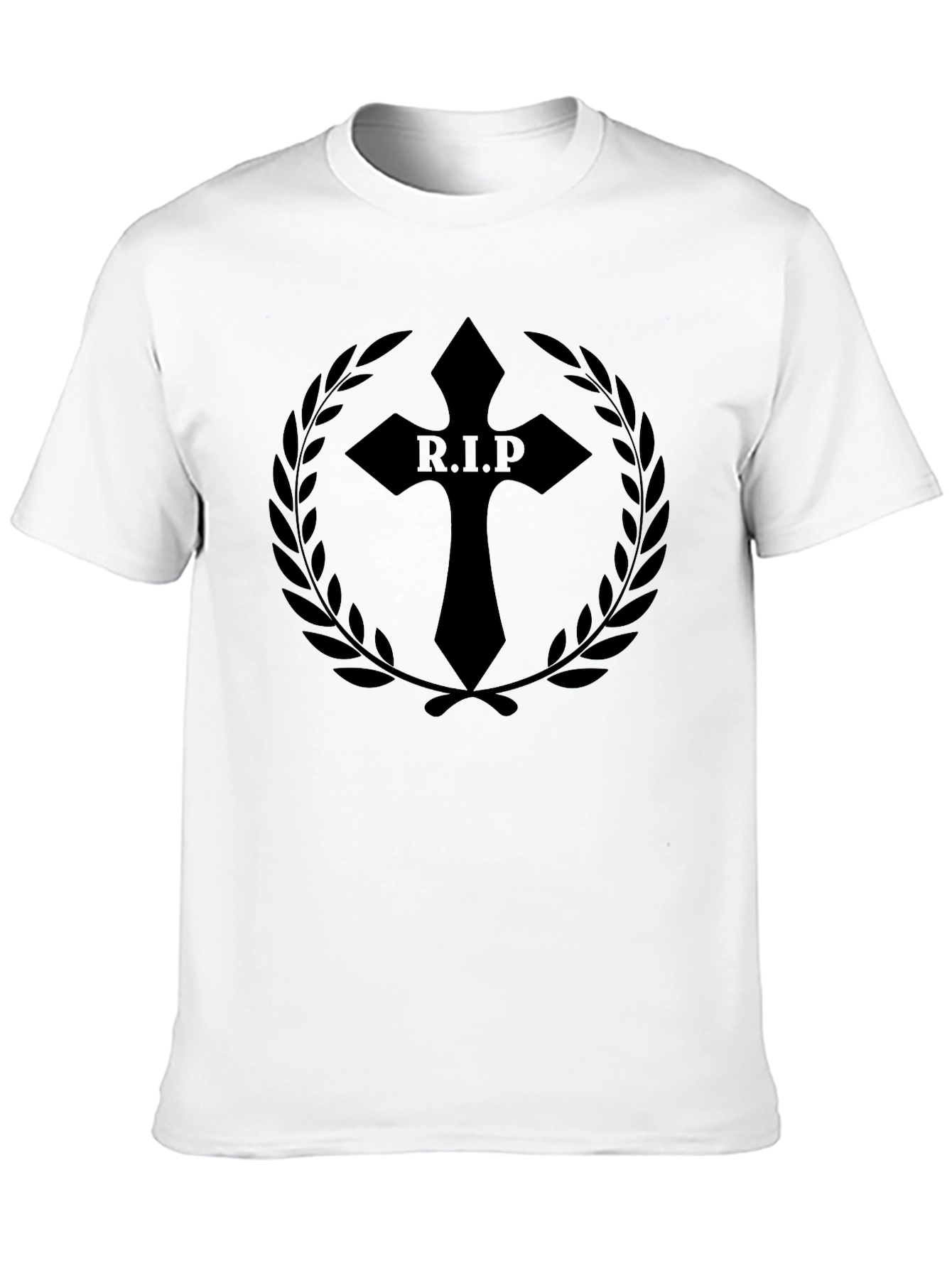 R.I.P Cross Graphic Black T-Shirt