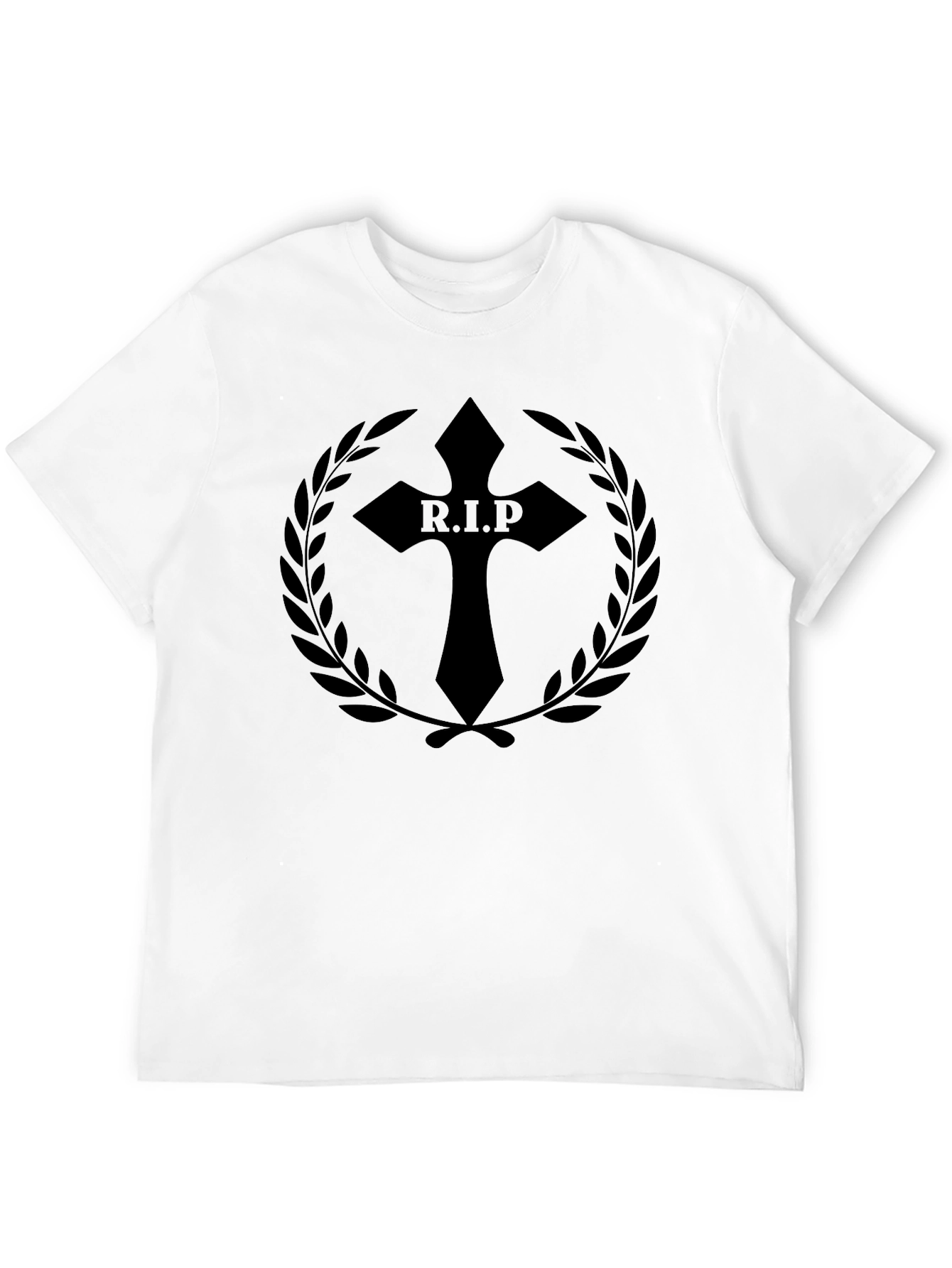 R.I.P Cross Graphic Black T-Shirt