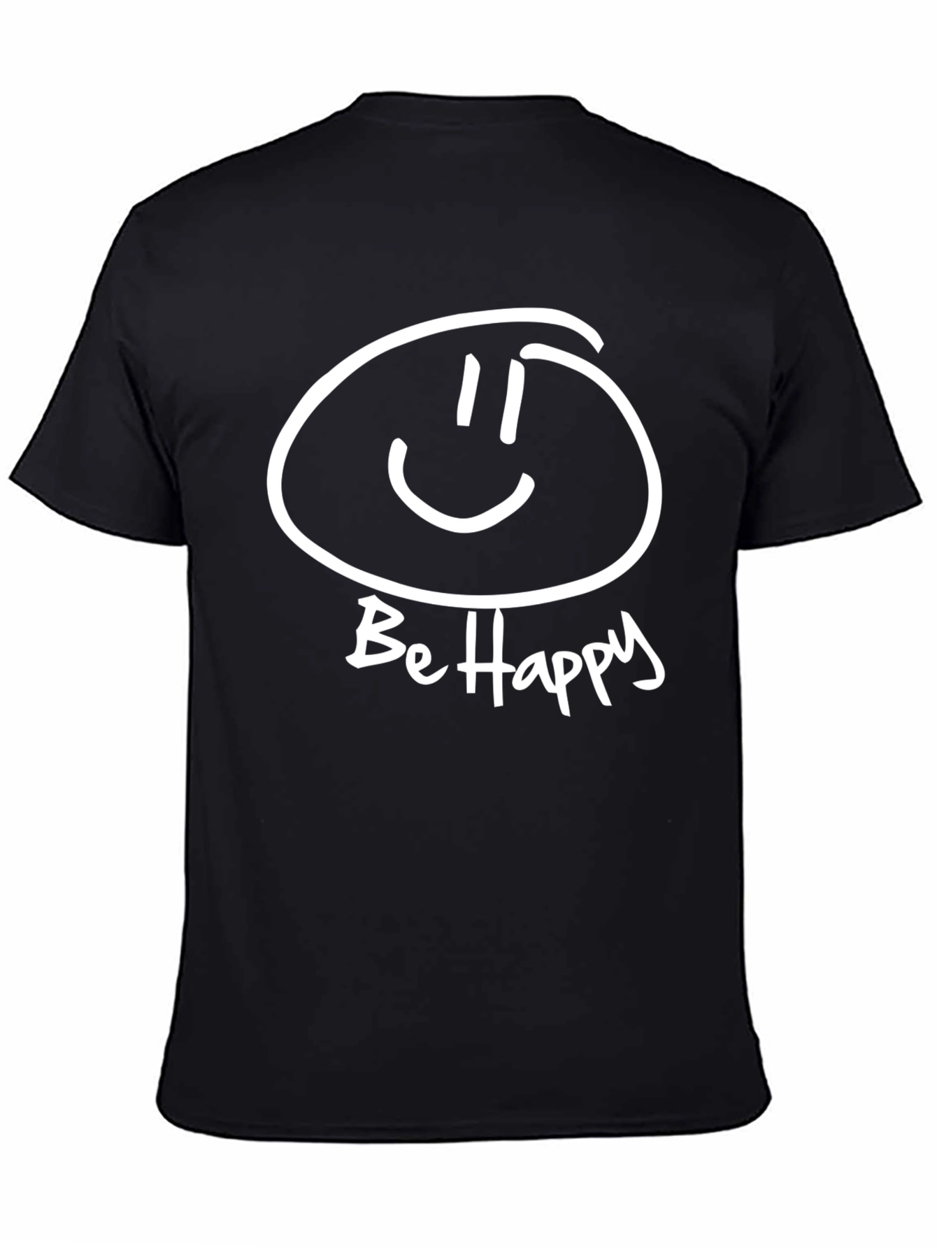 Be Happy Graphic T-Shirt - Black