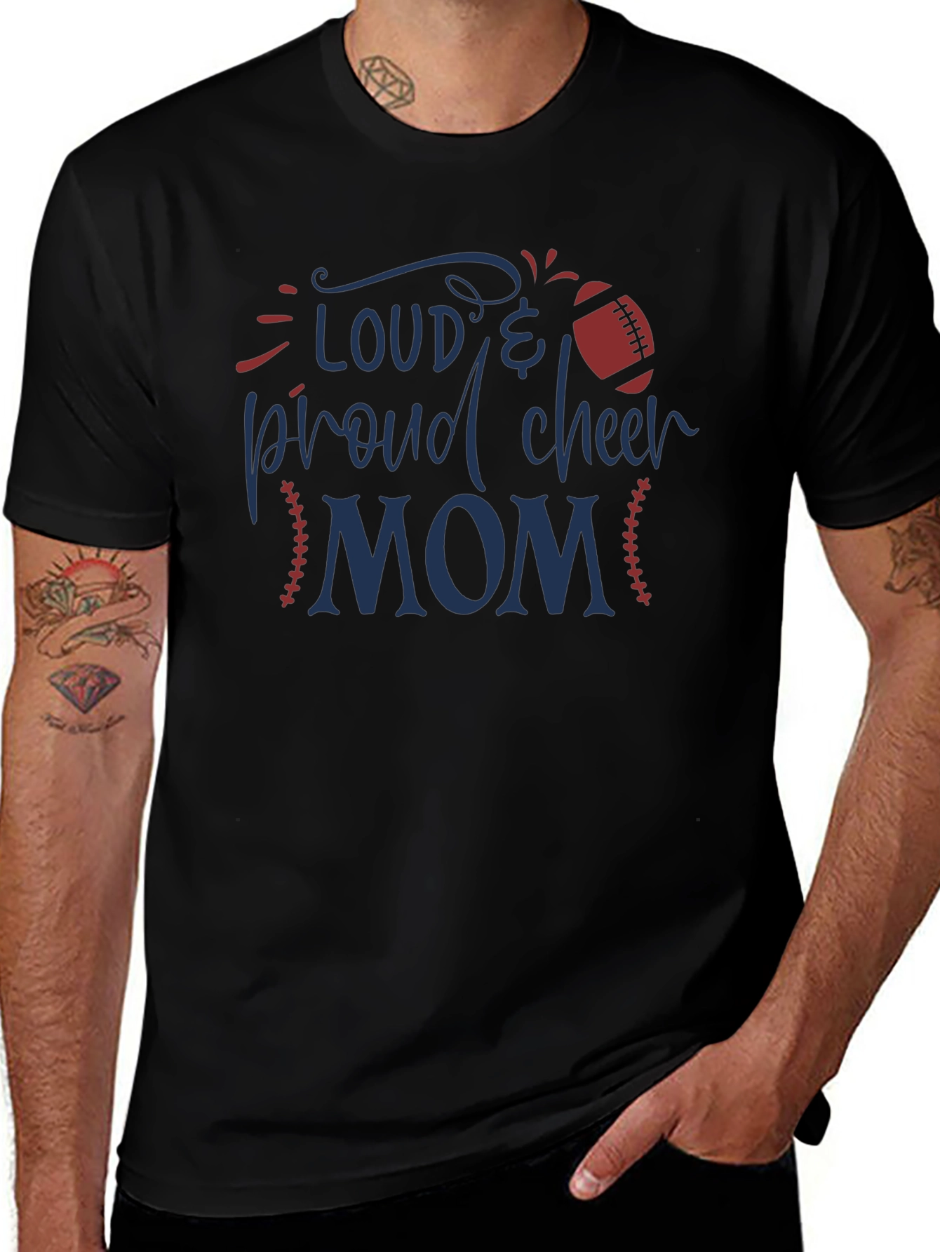 Loud & Proud Cheer Mom Graphic T-Shirt