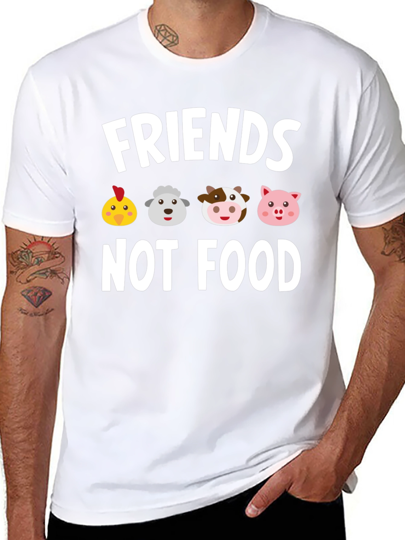 Friends Not Food Vegan Graphic Tee - Unisex