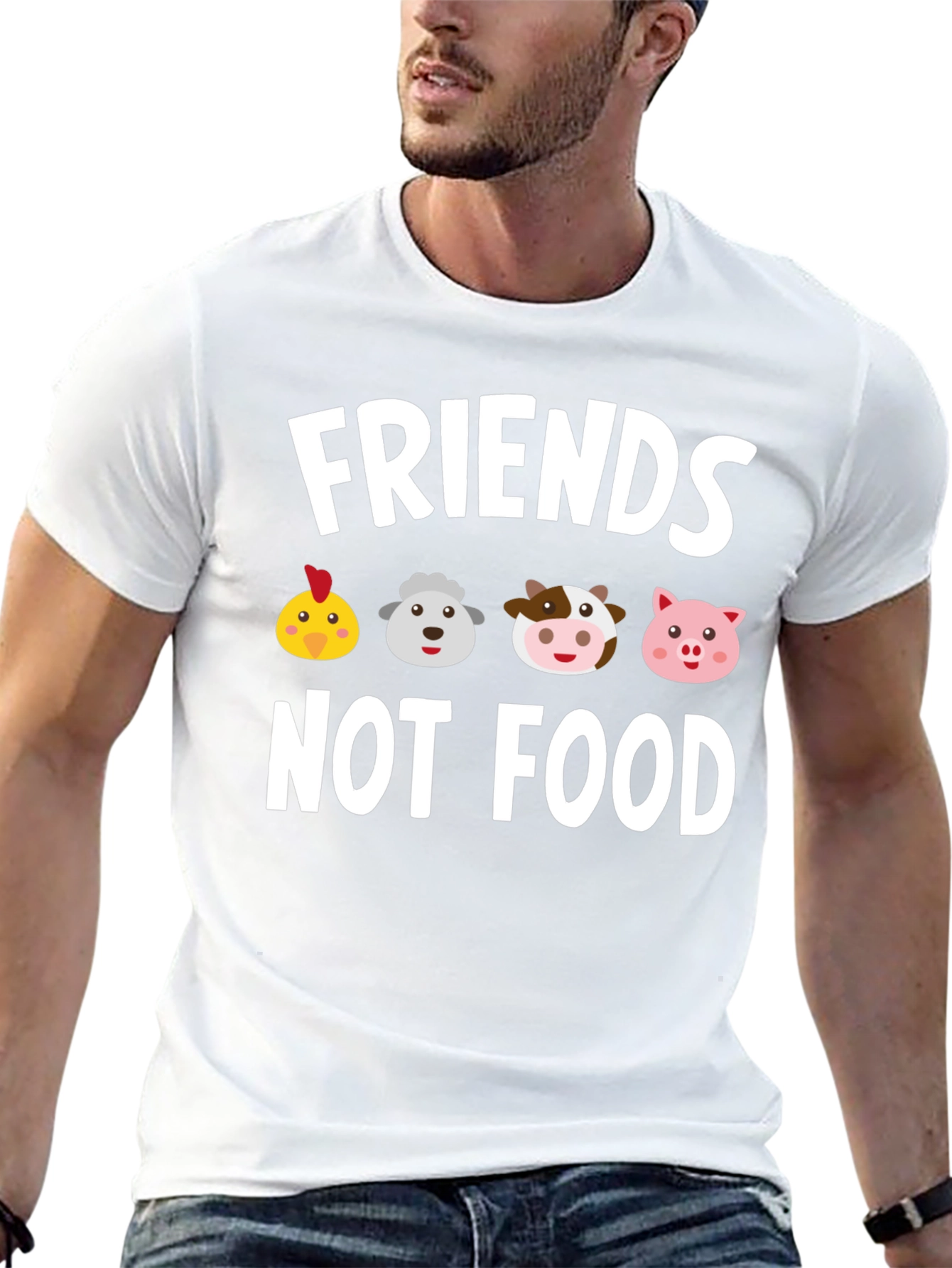 Friends Not Food Vegan Graphic Tee - Unisex