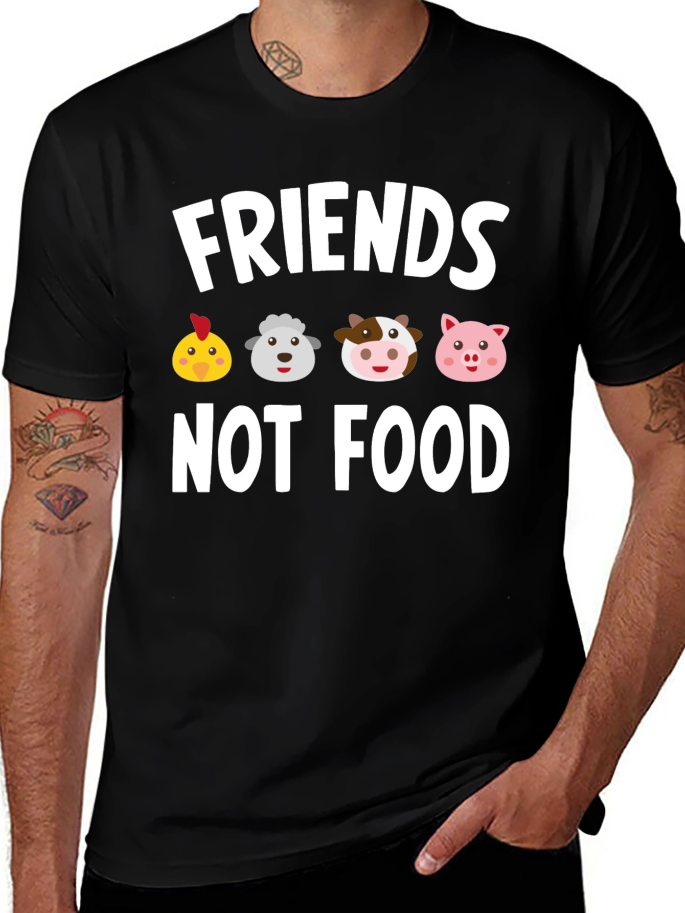 Friends Not Food Vegan Graphic Tee - Unisex