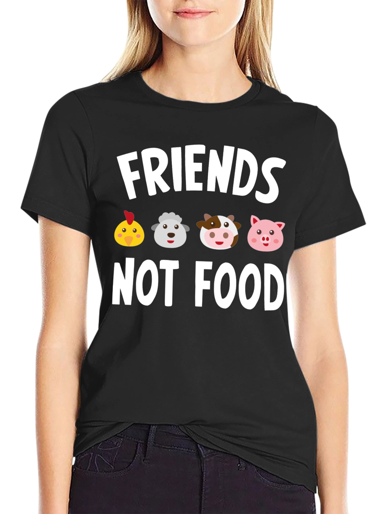 Friends Not Food Vegan Graphic Tee - Unisex