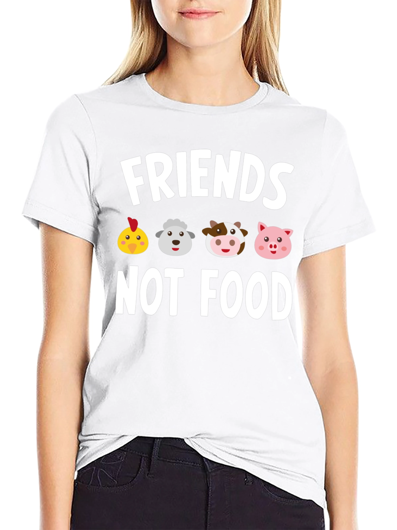 Friends Not Food Vegan Graphic Tee - Unisex
