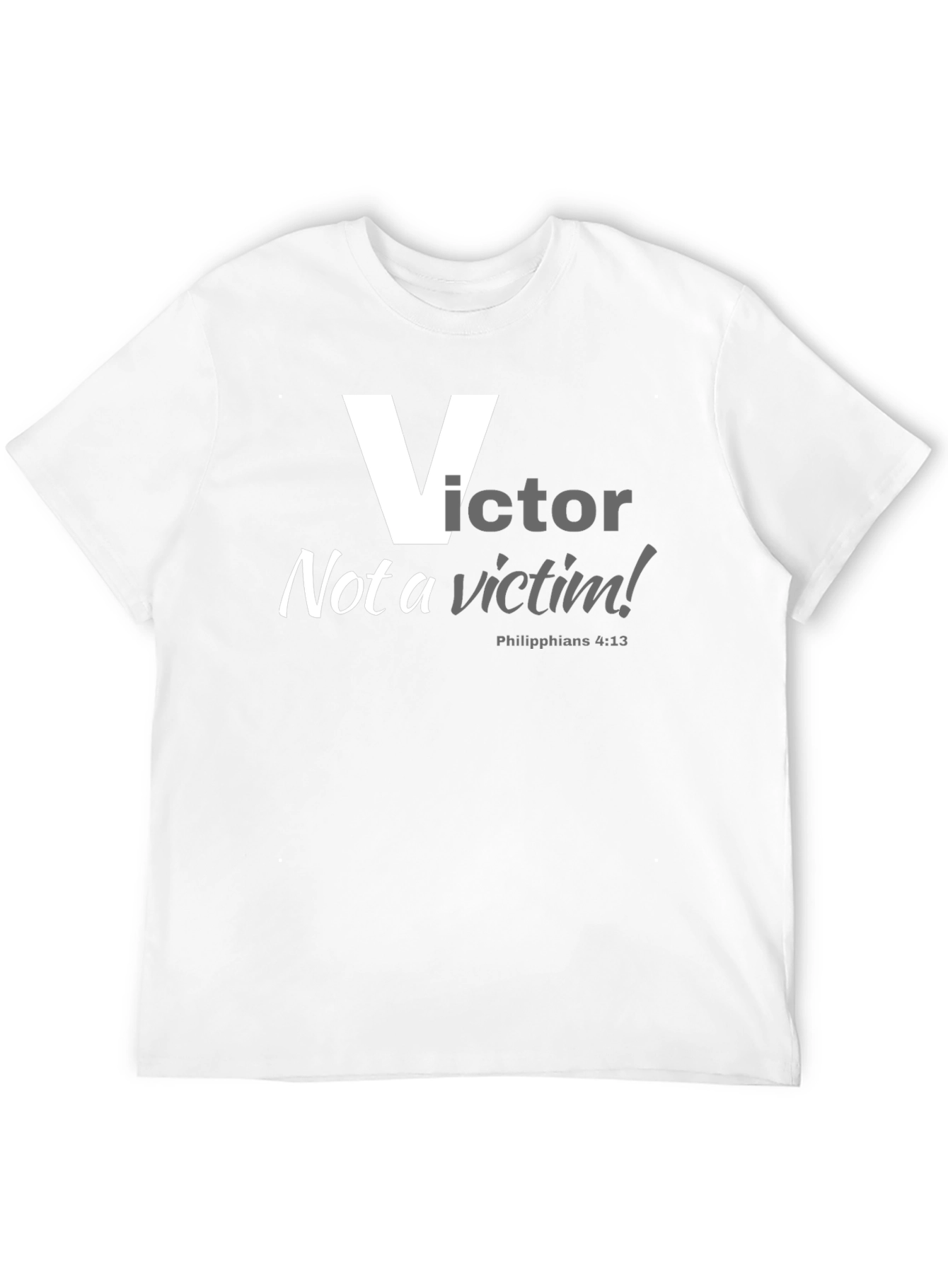 Victor Not a Victim T-Shirt Black Cotton Blend