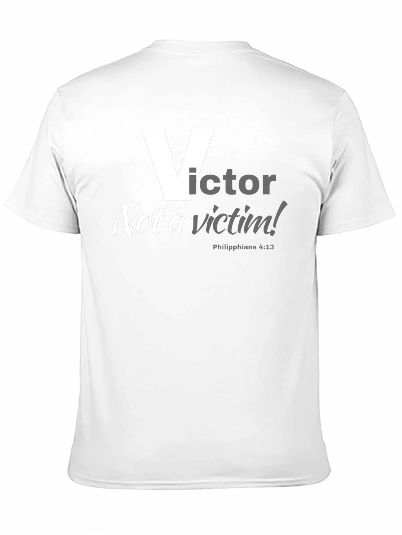 Victor Not a Victim T-Shirt Black Cotton Blend