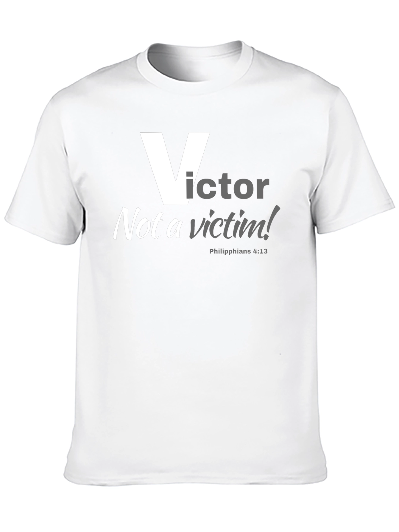 Victor Not a Victim T-Shirt Black Cotton Blend