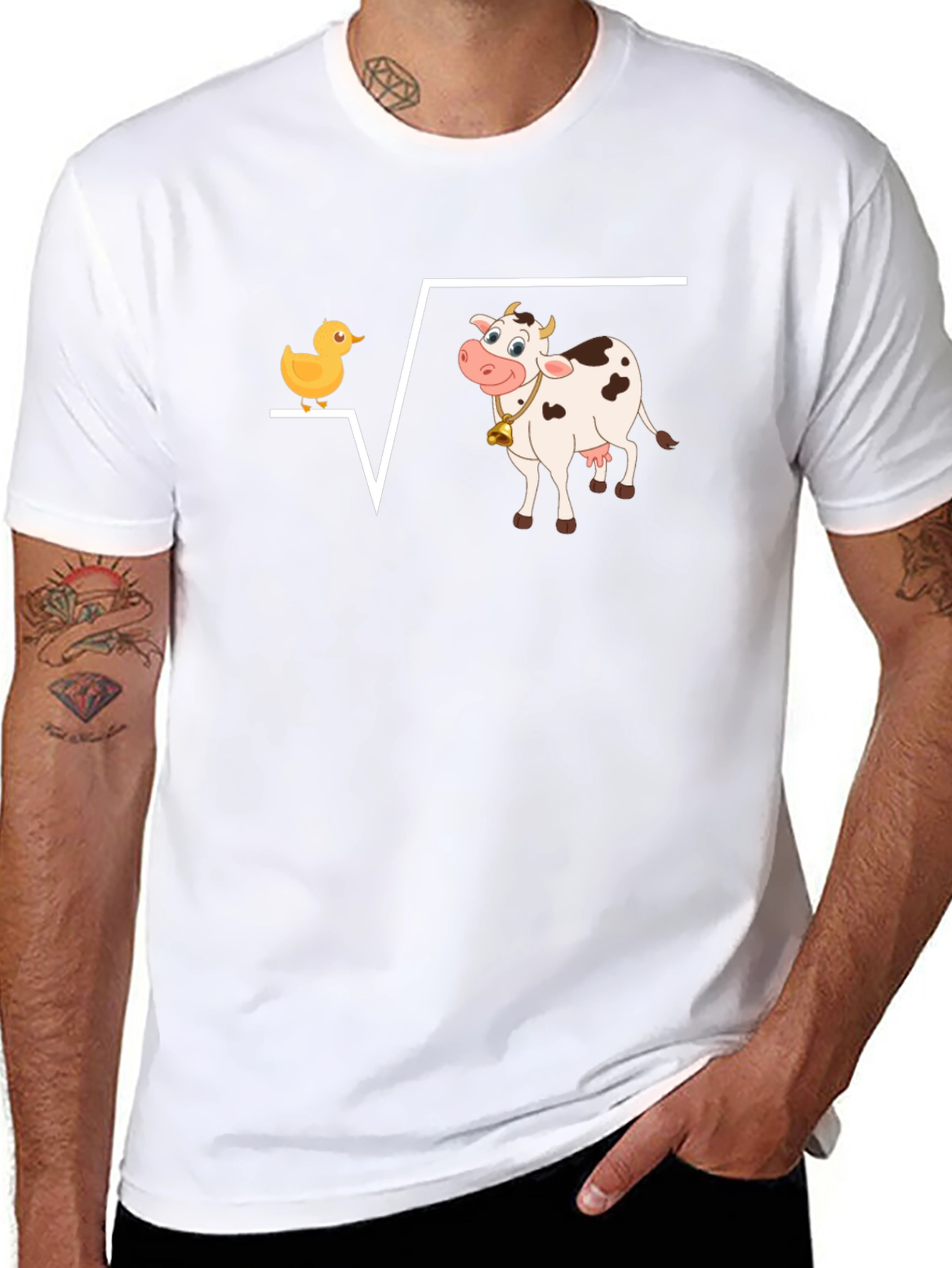 Duck and Cow Square Root T-Shirt