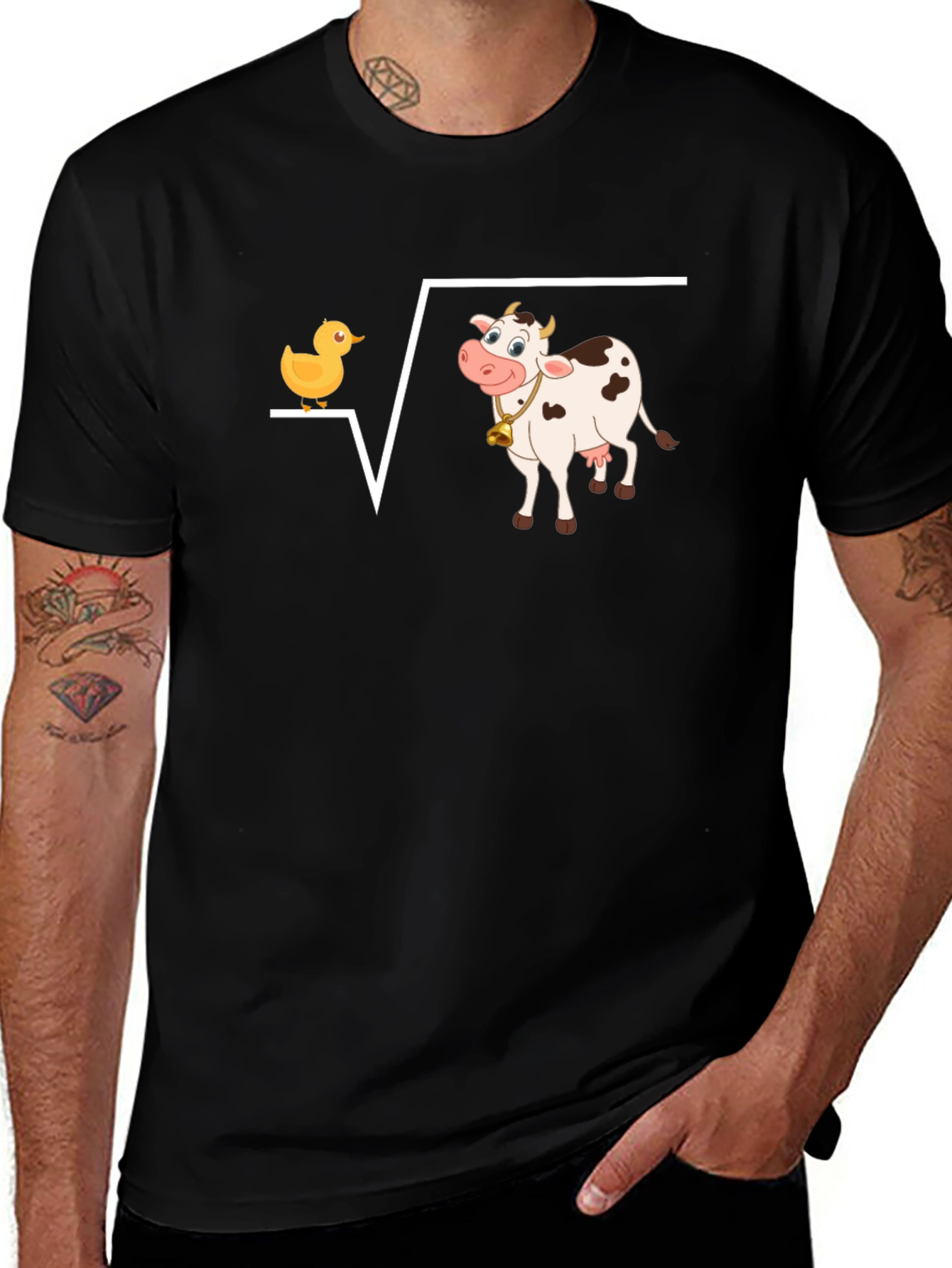 Duck and Cow Square Root T-Shirt