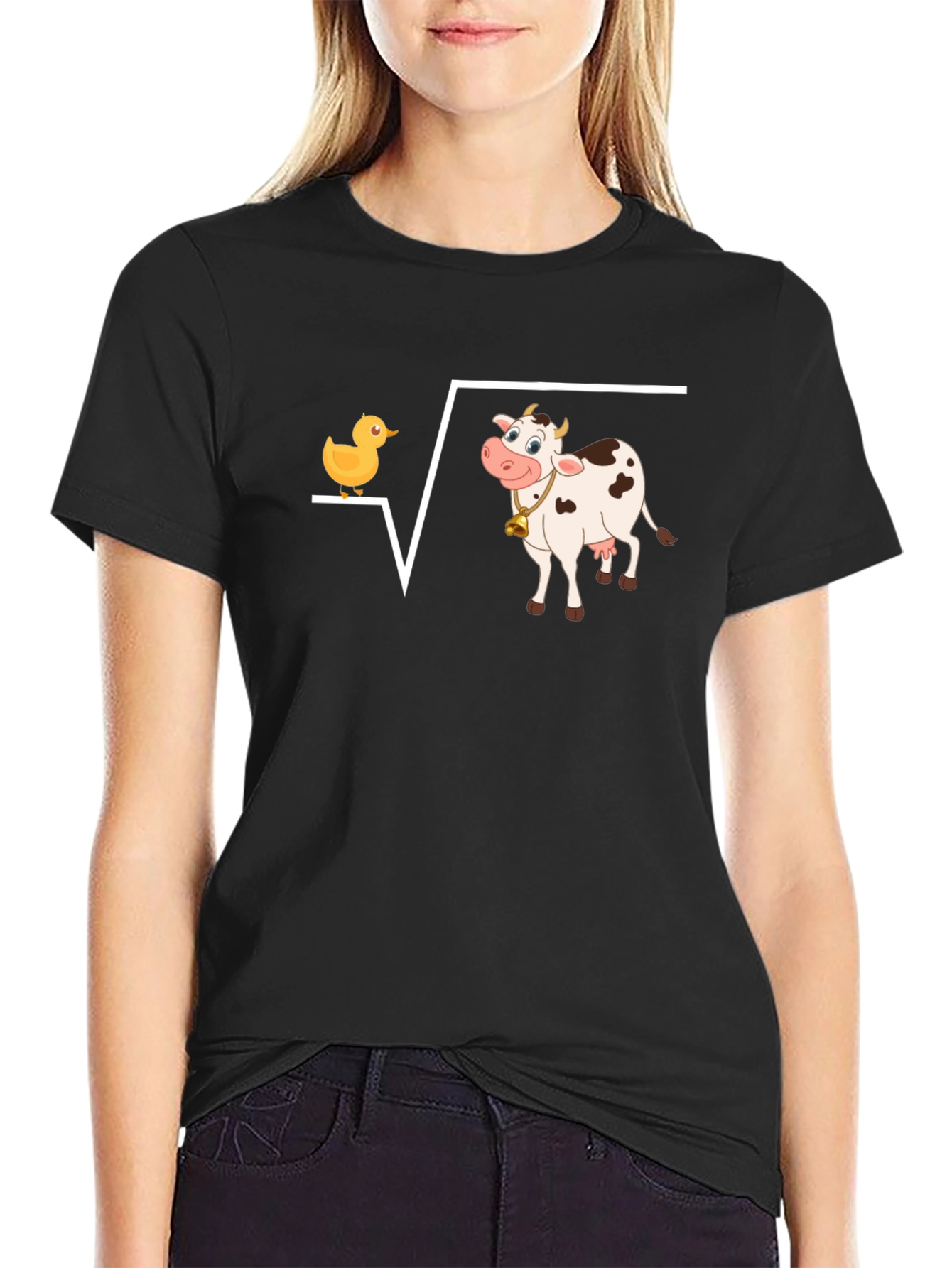 Duck and Cow Square Root T-Shirt