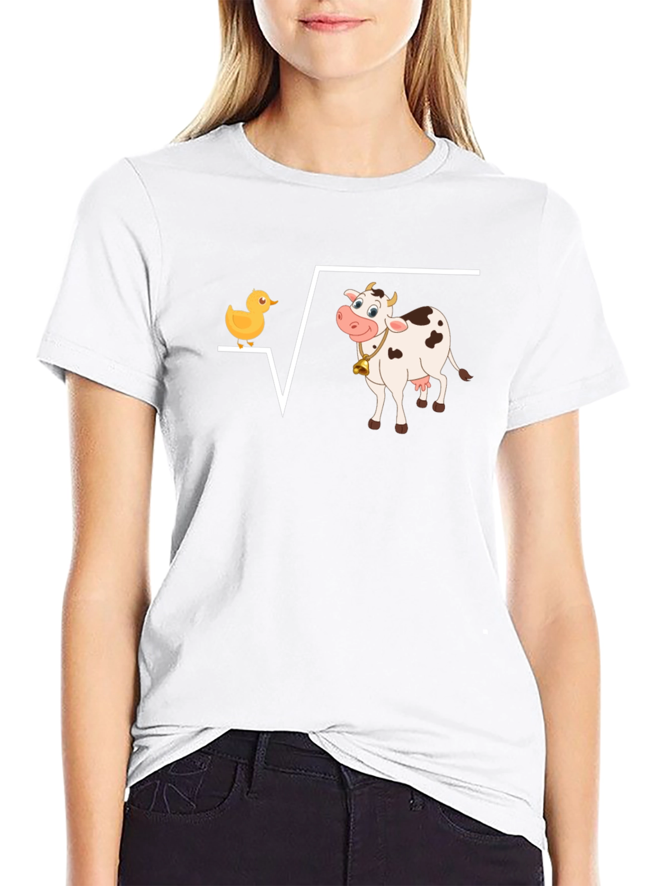 Duck and Cow Square Root T-Shirt