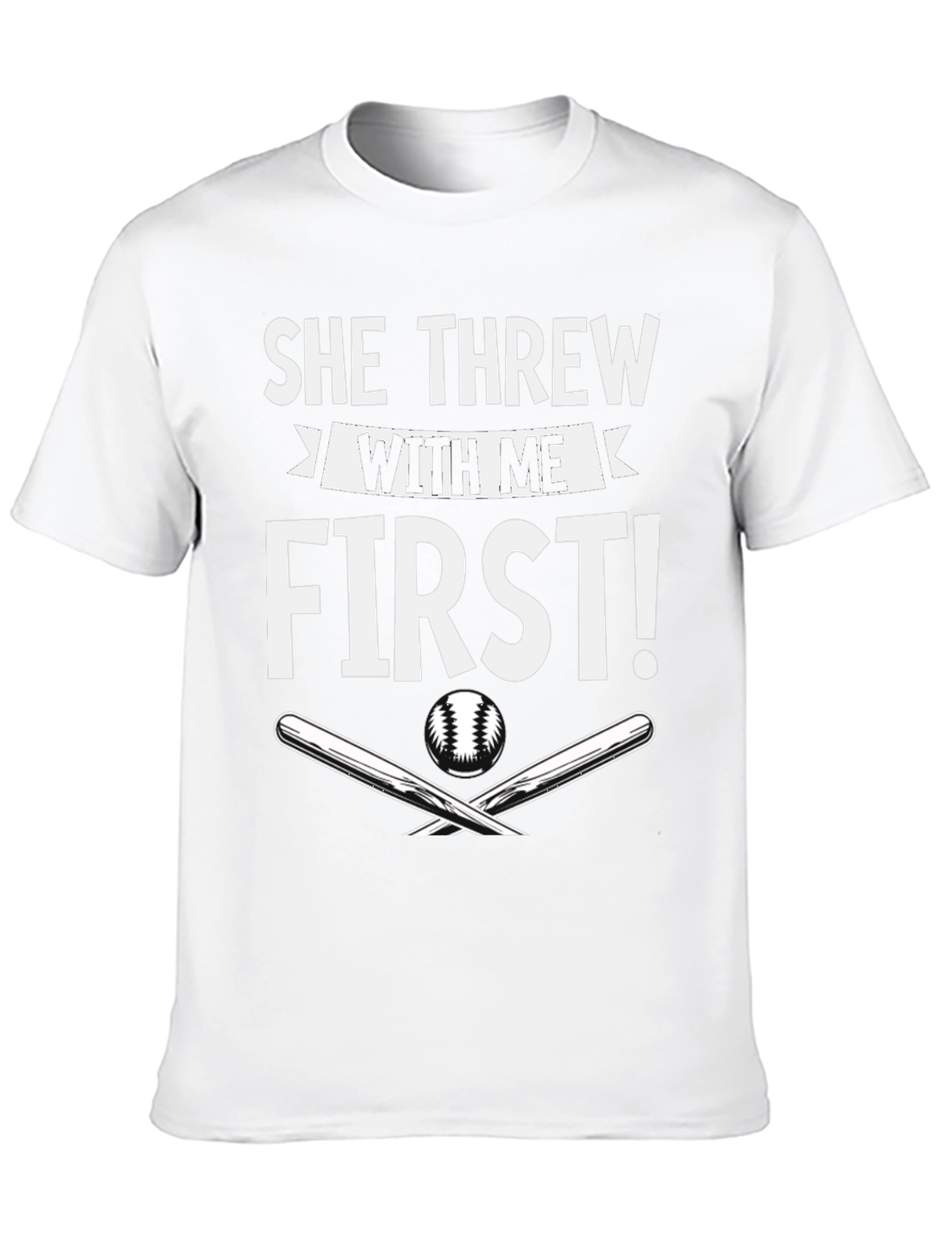 She Threw With Me First Baseball T-Shirt