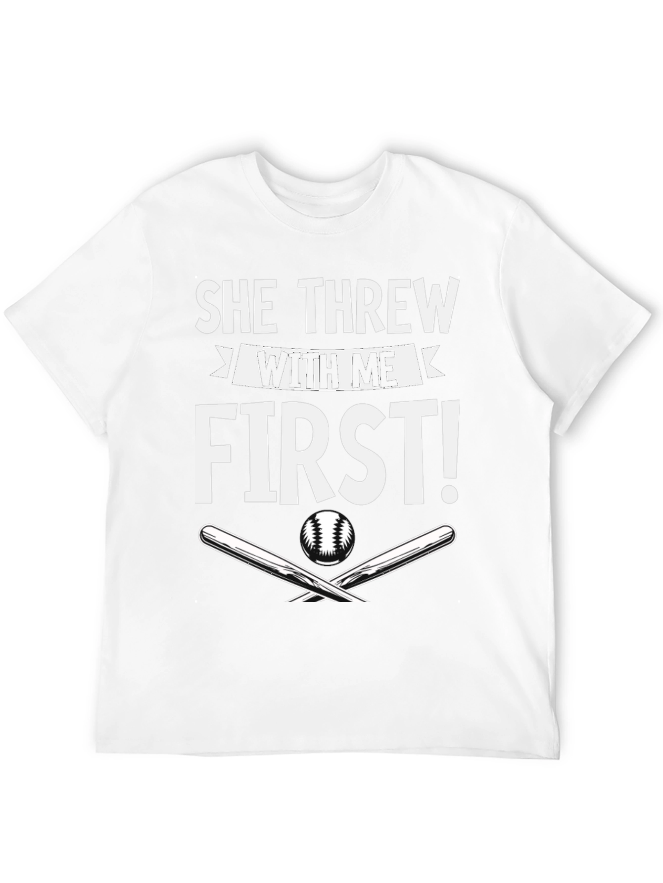 She Threw With Me First Baseball T-Shirt