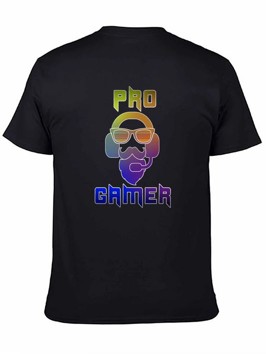 Pro Gamer T-Shirt - Gaming Headset & Beard Design