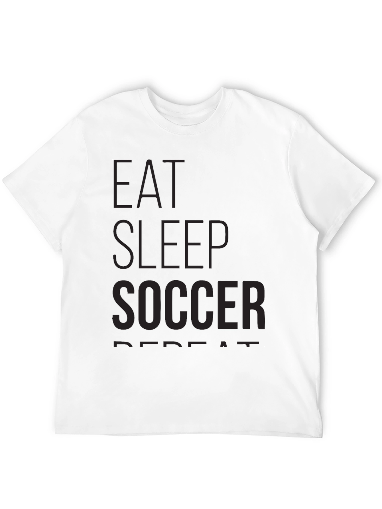 Eat Sleep Soccer Repeat - Black T-Shirt