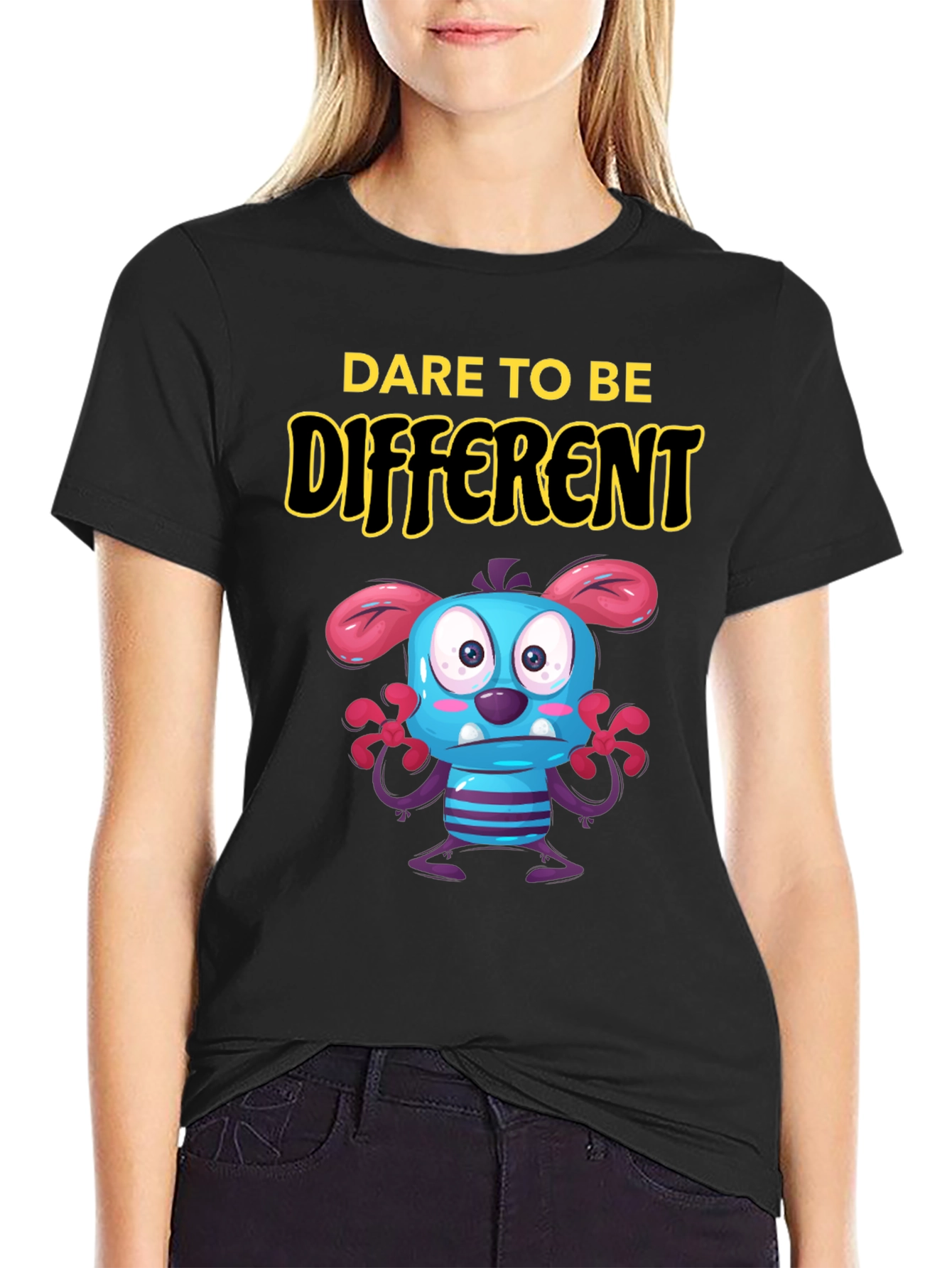 Dare To Be Different Monster Graphic T-Shirt