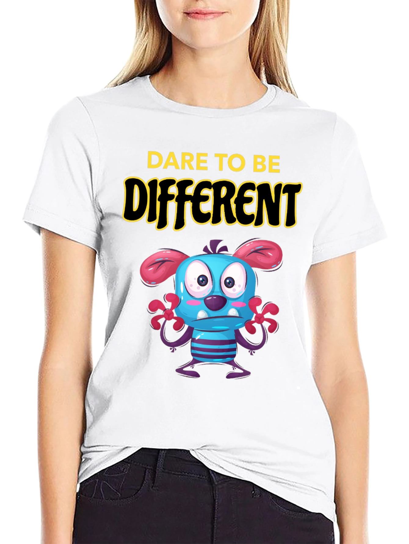 Dare To Be Different Monster Graphic T-Shirt