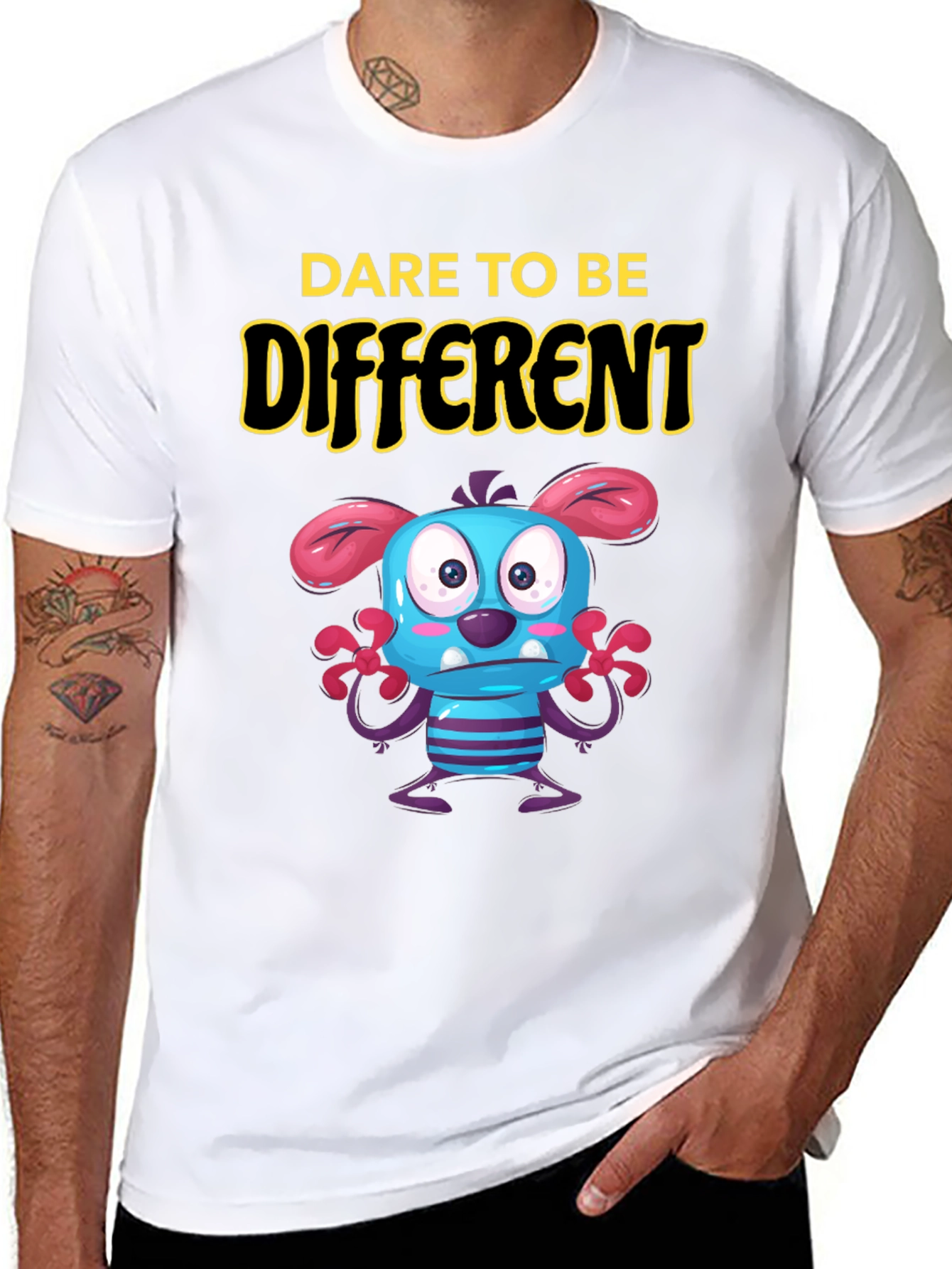 Dare To Be Different Monster Graphic T-Shirt