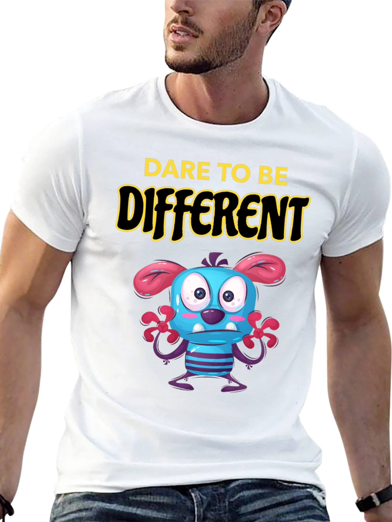 Dare To Be Different Monster Graphic T-Shirt
