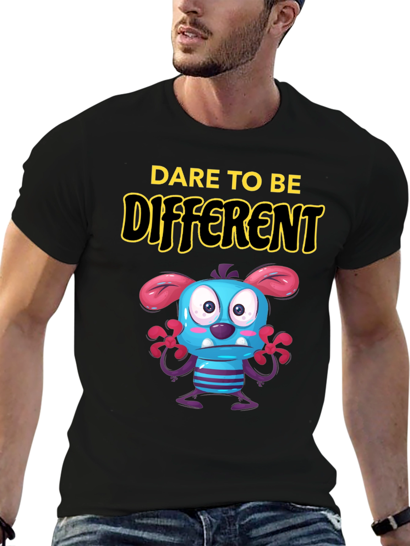 Dare To Be Different Monster Graphic T-Shirt