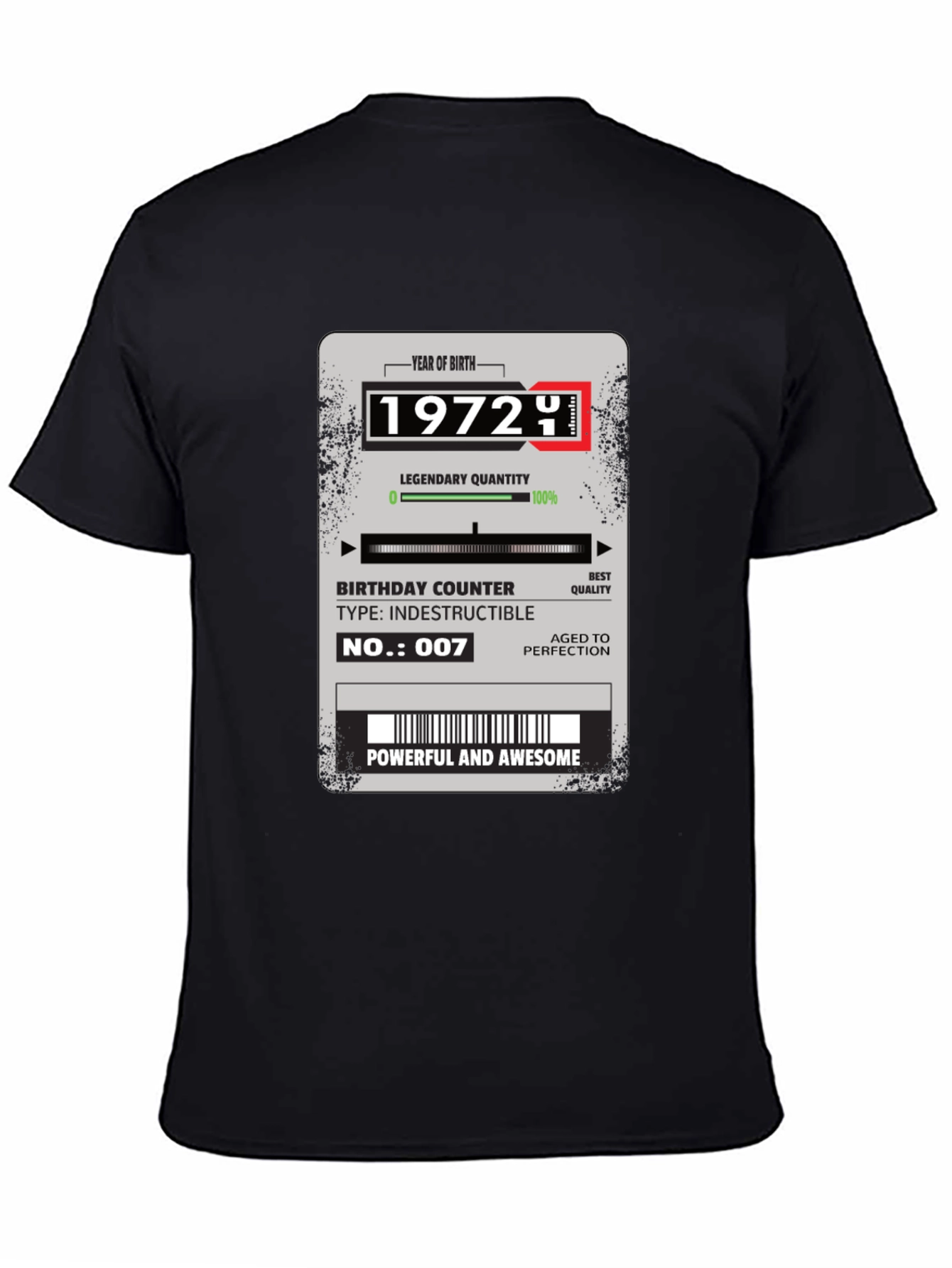 1972 Birthday T-Shirt: Legendary Powerful Awesome