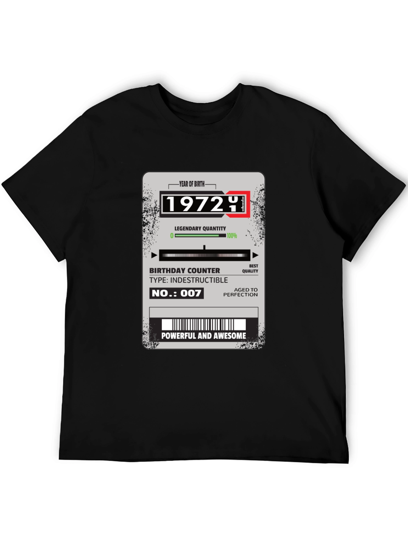 1972 Birthday T-Shirt: Legendary Powerful Awesome