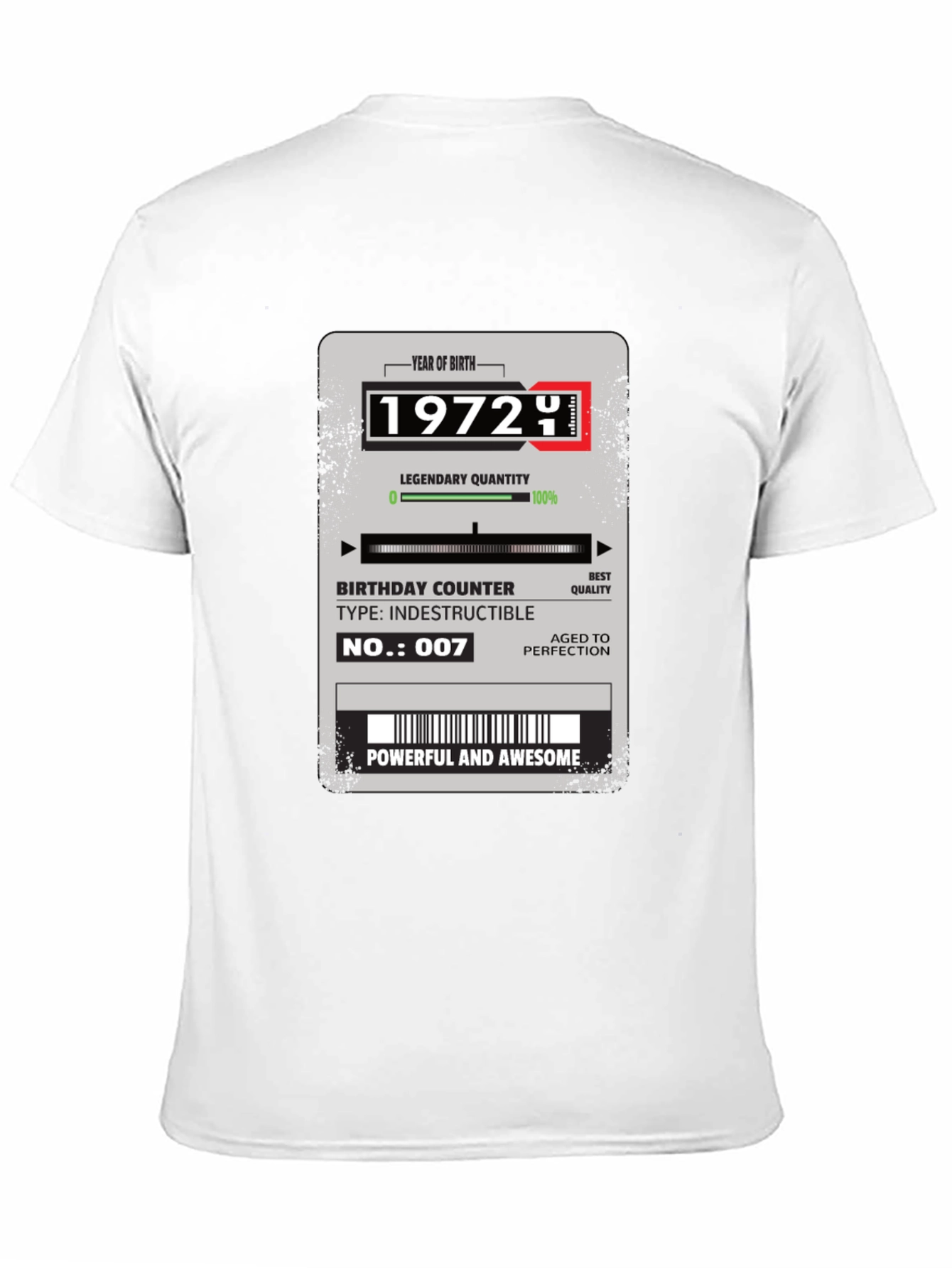 1972 Birthday T-Shirt: Legendary Powerful Awesome