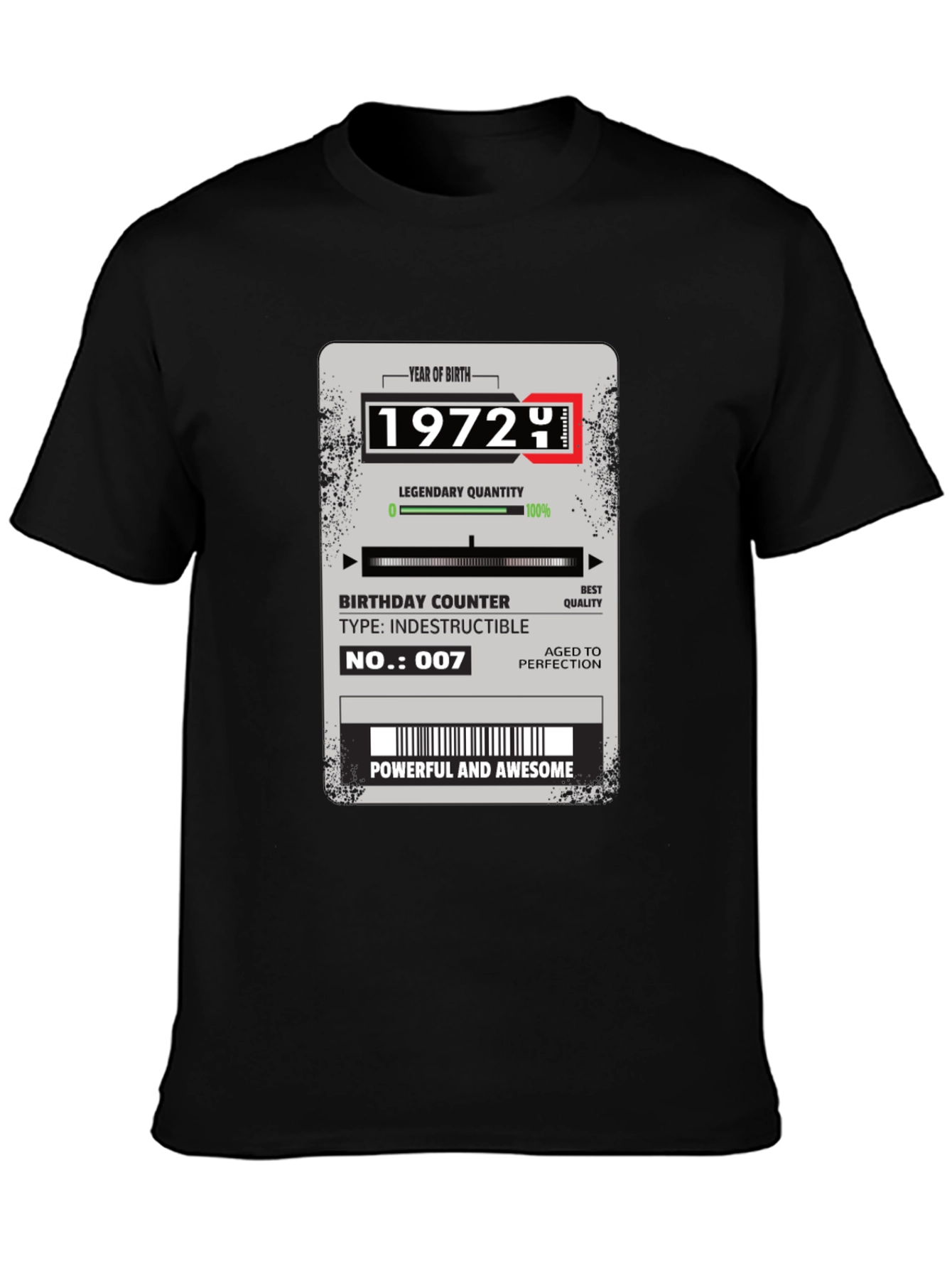 1972 Birthday T-Shirt: Legendary Powerful Awesome