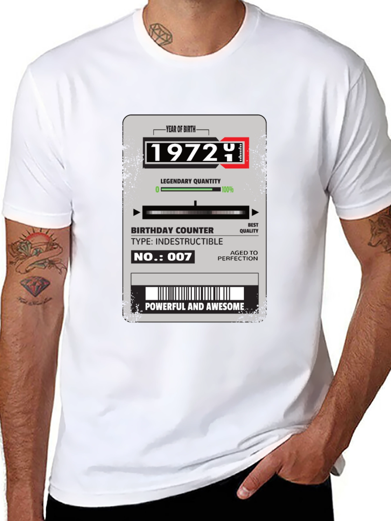 1972 Birthday T-Shirt: Legendary Powerful Awesome